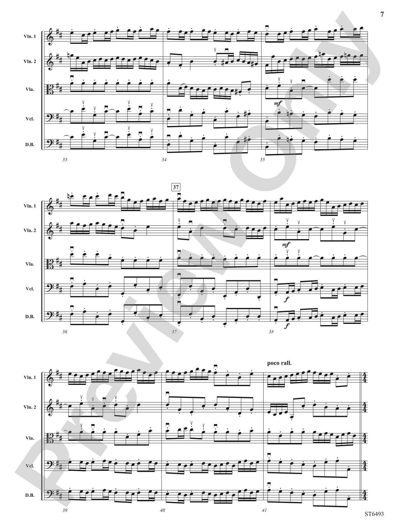 Overture (from Suite No. 3 in D Major): String Orchestra Conductor Score & Parts