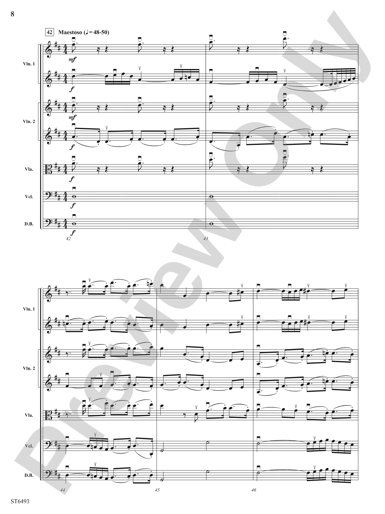 Overture (from Suite No. 3 in D Major): String Orchestra Conductor Score & Parts