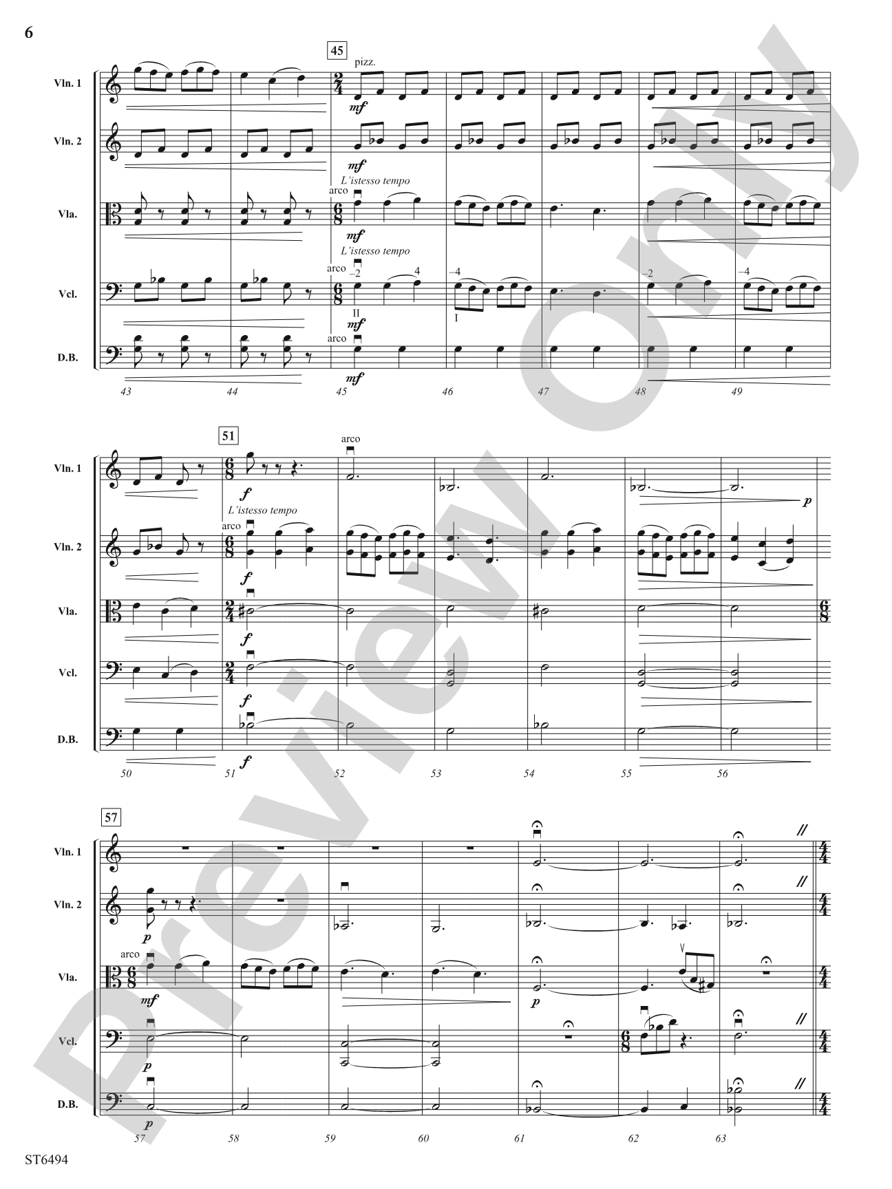 The Inner Planets (Themes from Mercury, Venus and Mars): Score