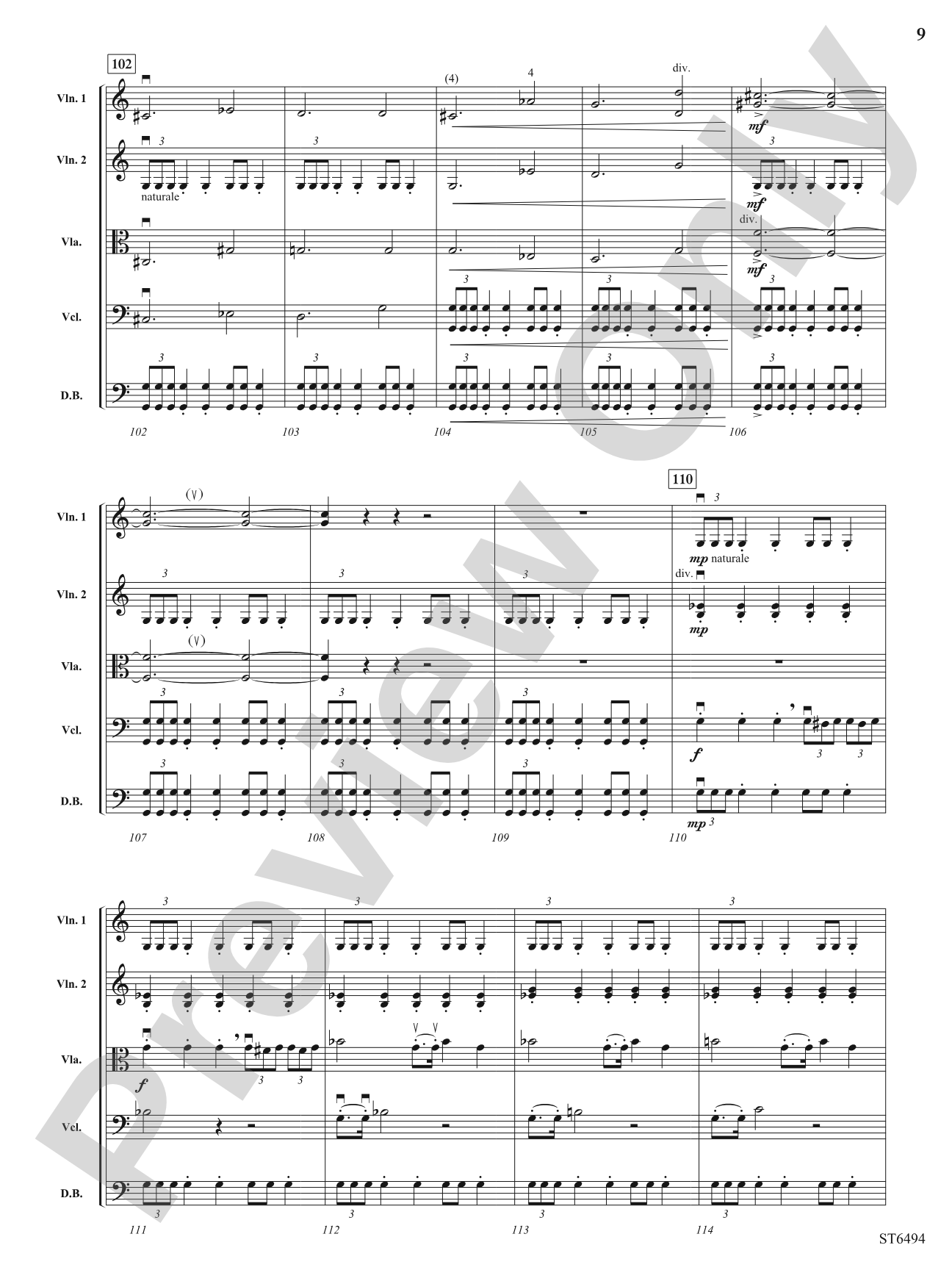 The Inner Planets (Themes from Mercury, Venus and Mars): Score