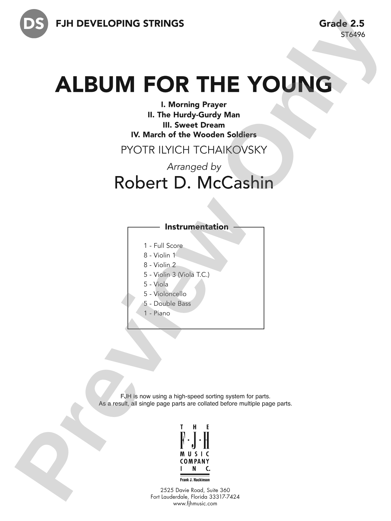 Album for the Young: String Orchestra Conductor Score & Parts
