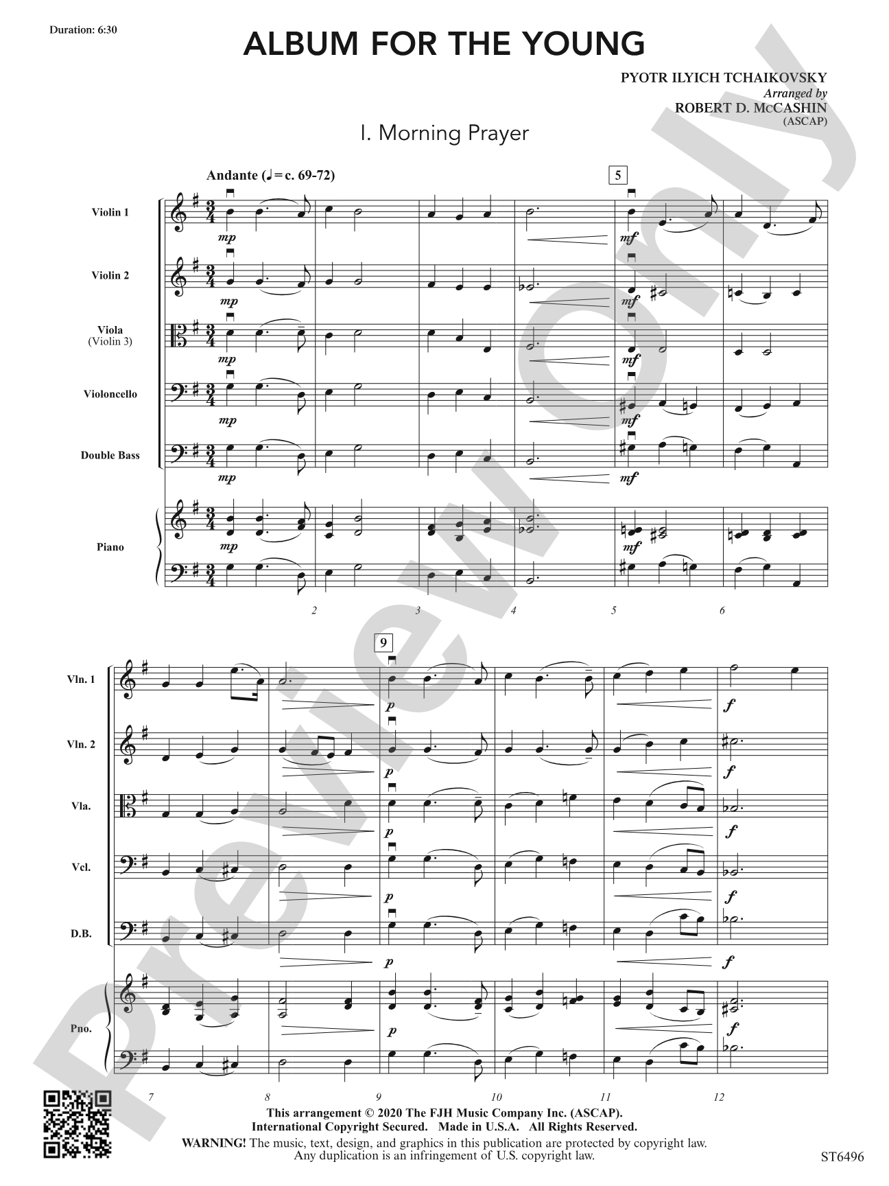 Album for the Young: String Orchestra Conductor Score & Parts