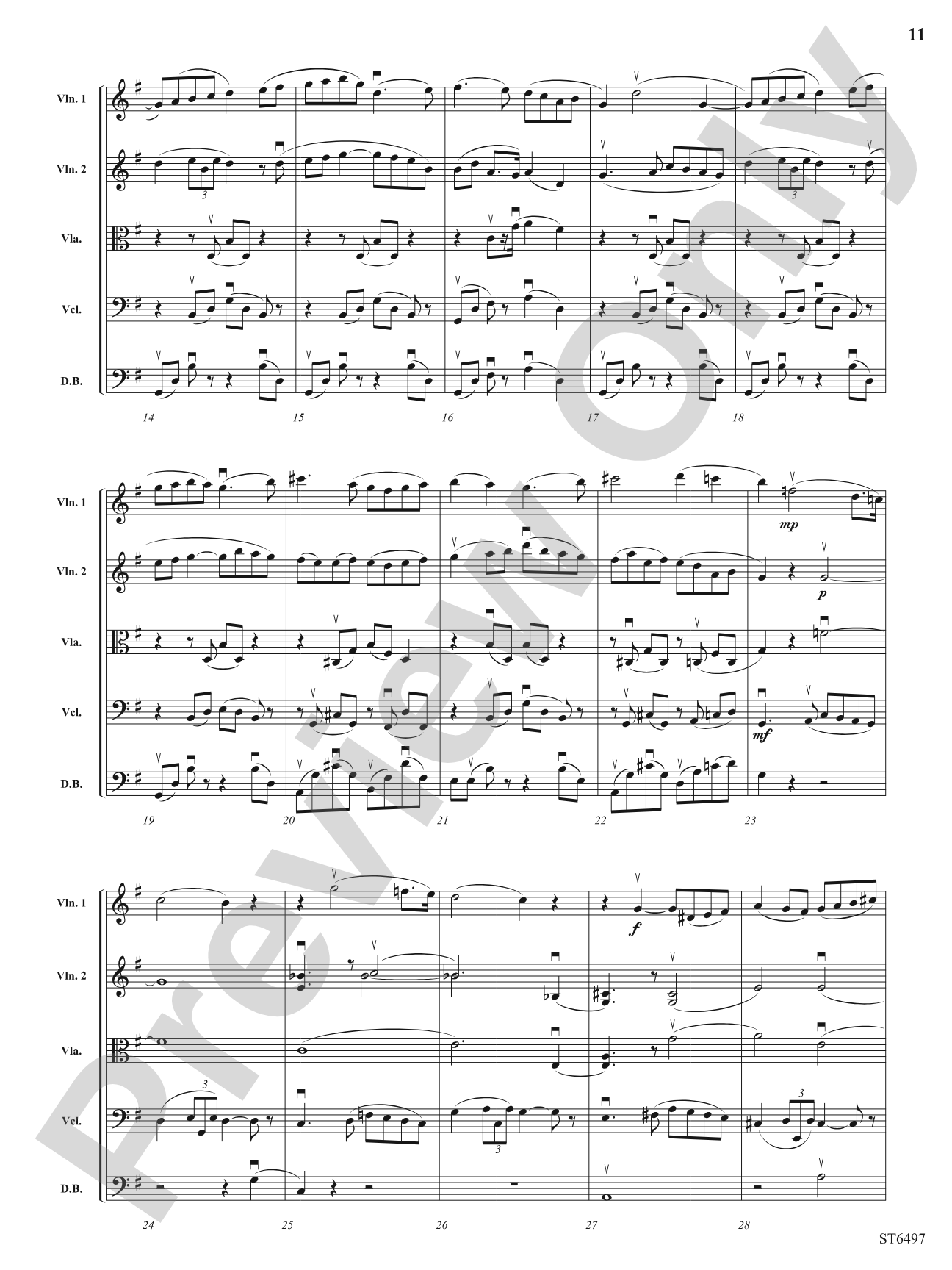 Suite from Carmen: String Orchestra Conductor Score & Parts