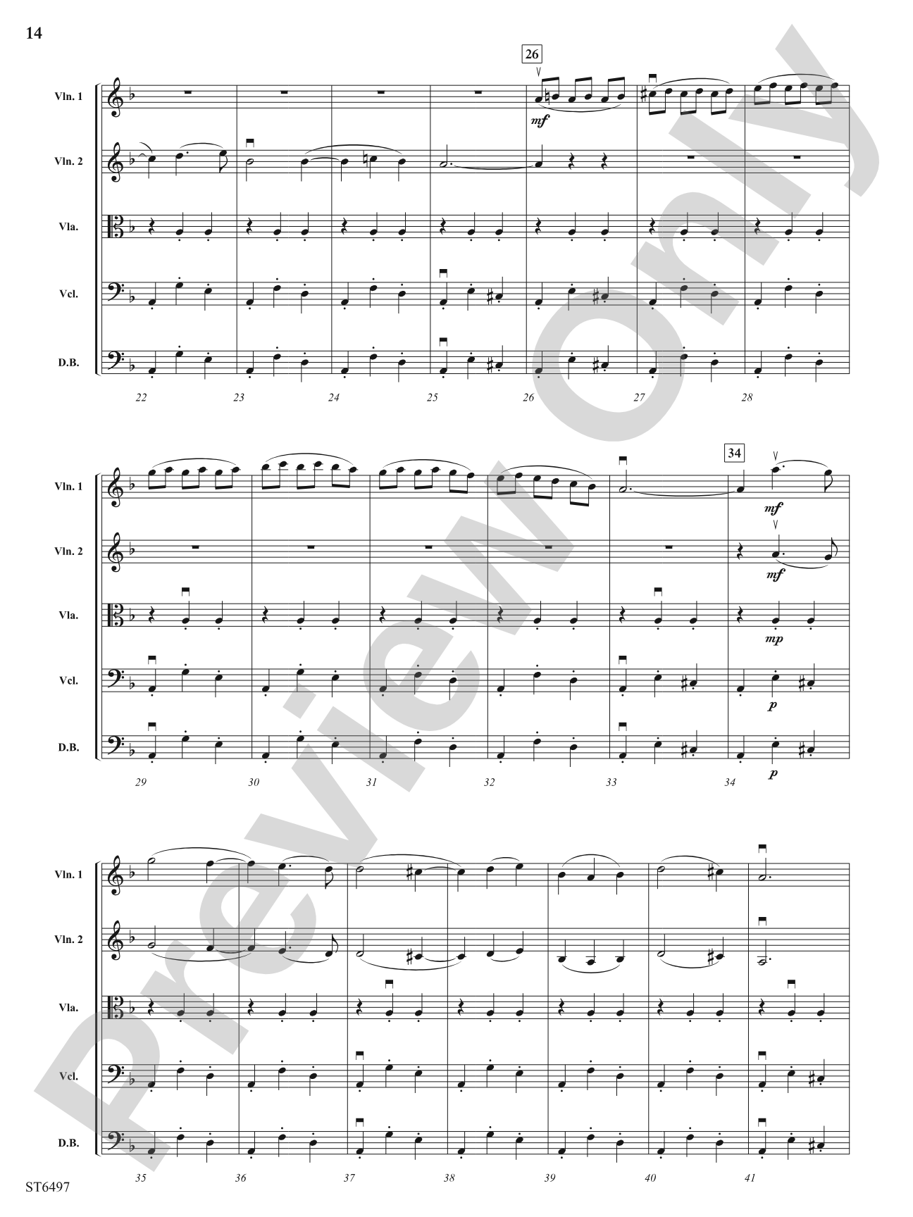 Suite from Carmen: String Orchestra Conductor Score & Parts