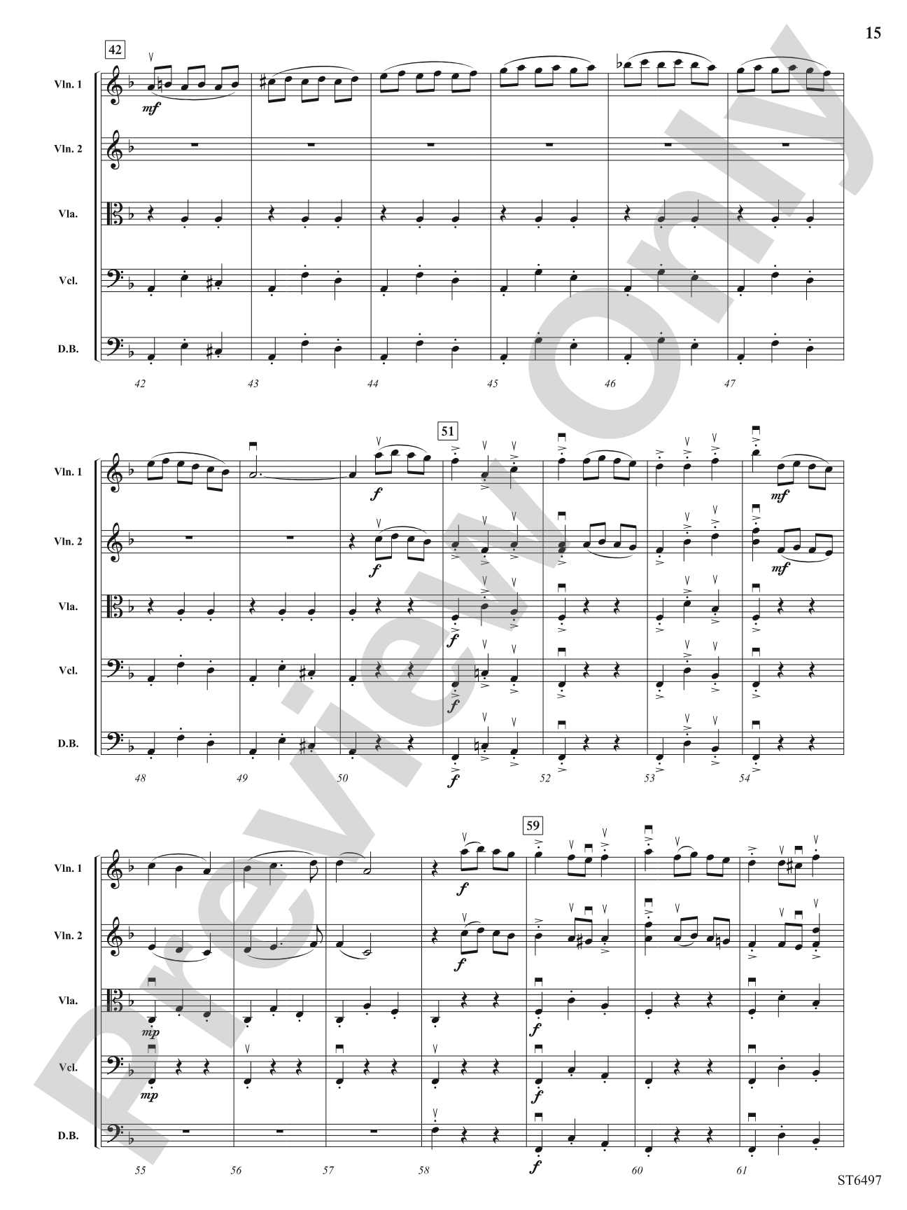 Suite from Carmen: String Orchestra Conductor Score & Parts