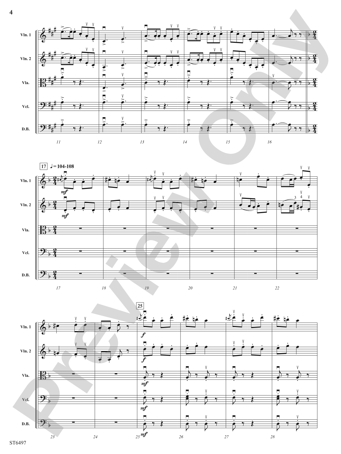 Suite from Carmen: String Orchestra Conductor Score & Parts