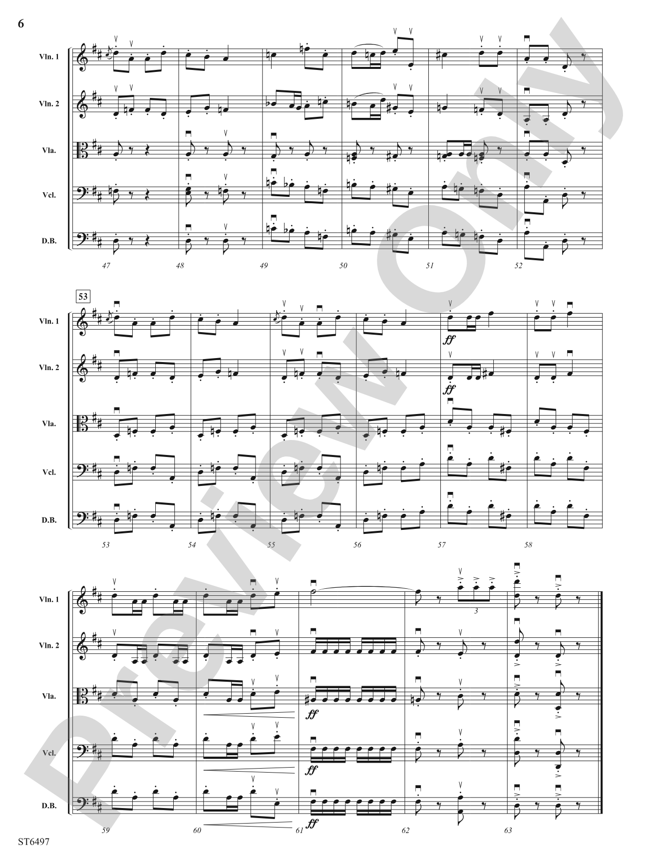 Suite from Carmen: String Orchestra Conductor Score & Parts