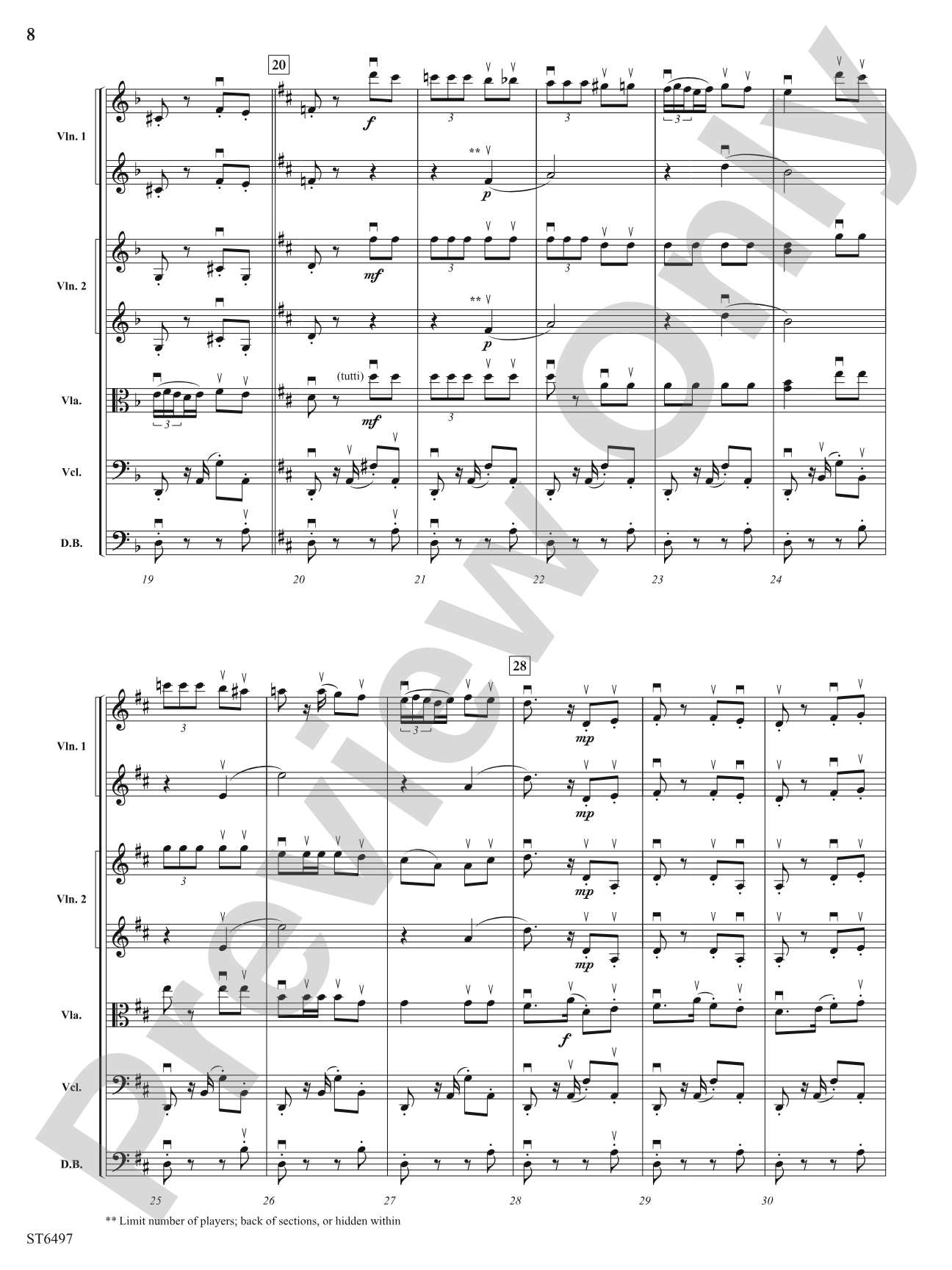 Suite from Carmen: String Orchestra Conductor Score & Parts