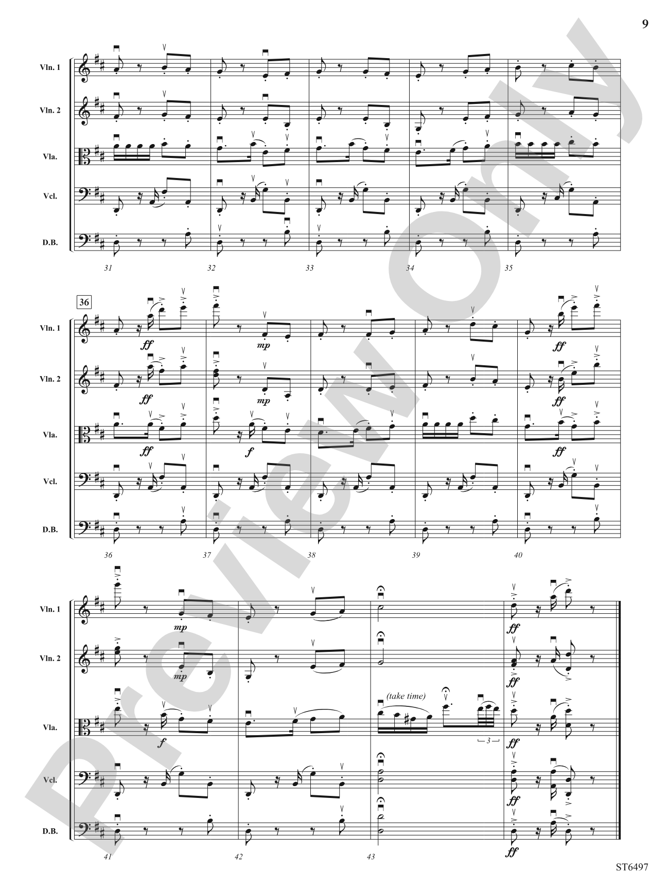 Suite from Carmen: String Orchestra Conductor Score & Parts