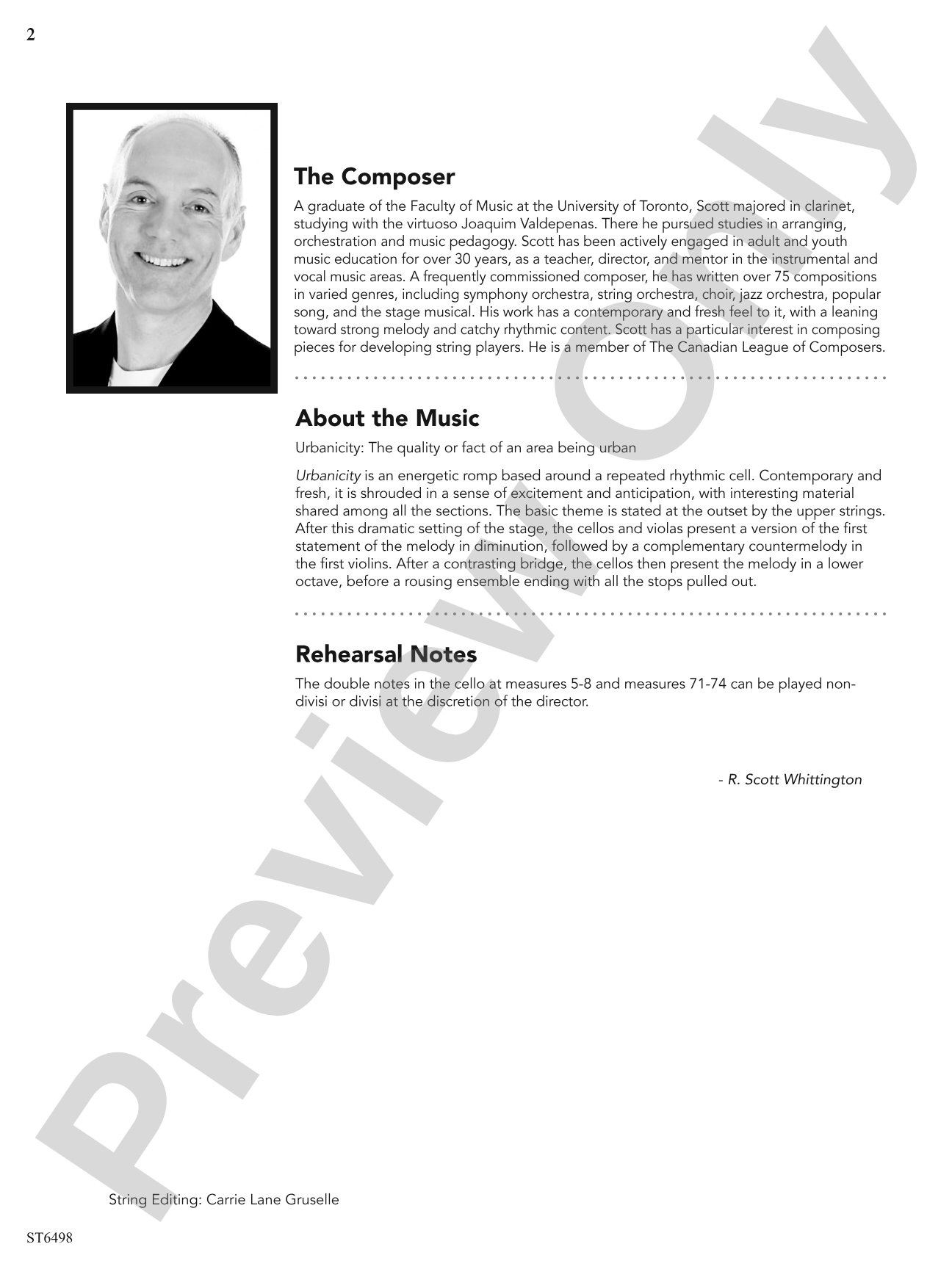 Urbanicity: String Orchestra Conductor Score & Parts