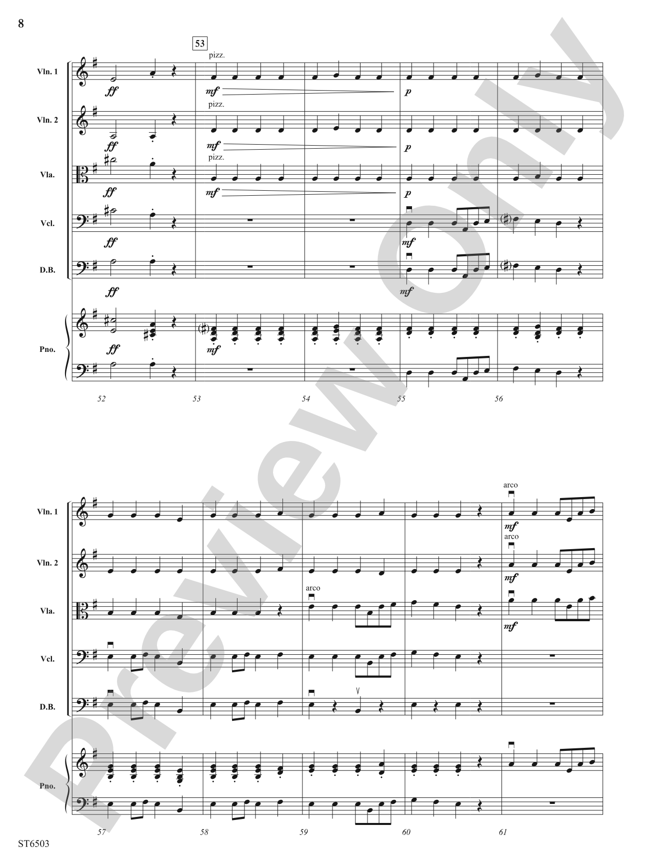 Three Buccaneers: String Orchestra Conductor Score & Parts