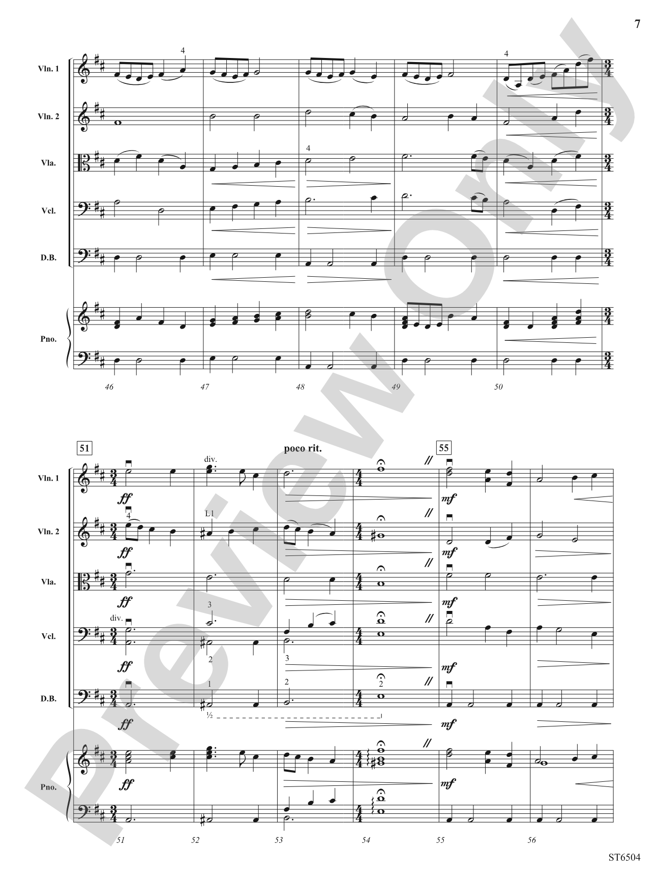 Calm and Bright (Silent Night): String Orchestra Conductor Score & Parts