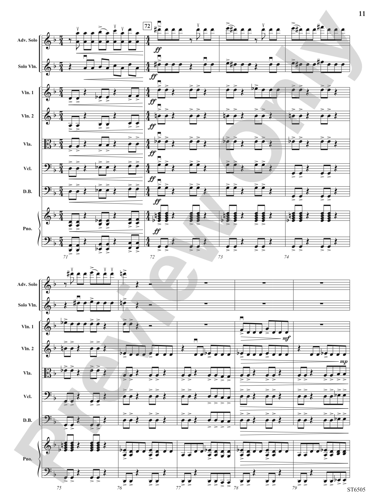 Deliberate Diversions: String Orchestra Conductor Score & Parts