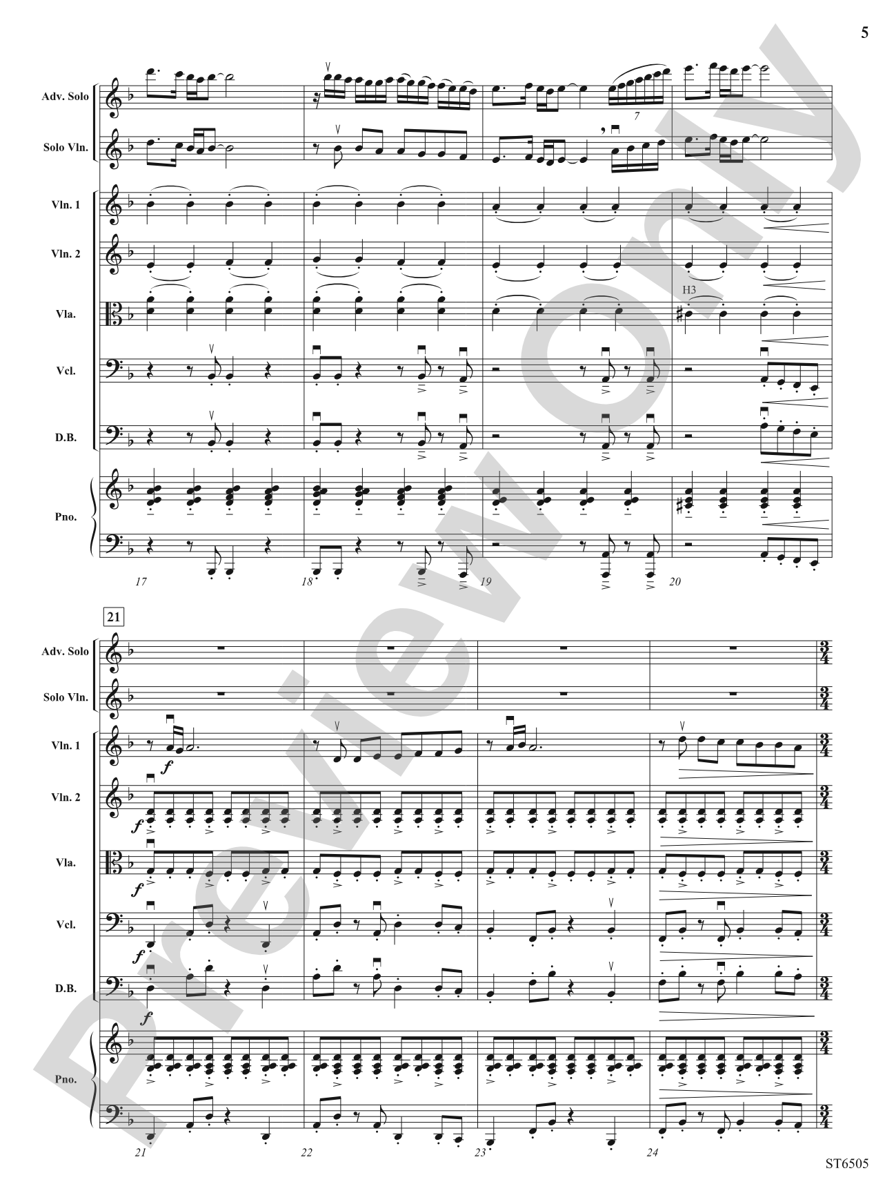 Deliberate Diversions: String Orchestra Conductor Score & Parts