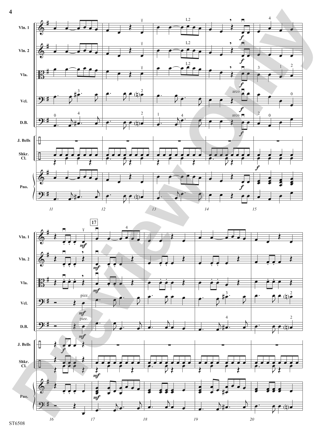 We Wish You a Cha-Cha Christmas: String Orchestra Conductor Score & Parts
