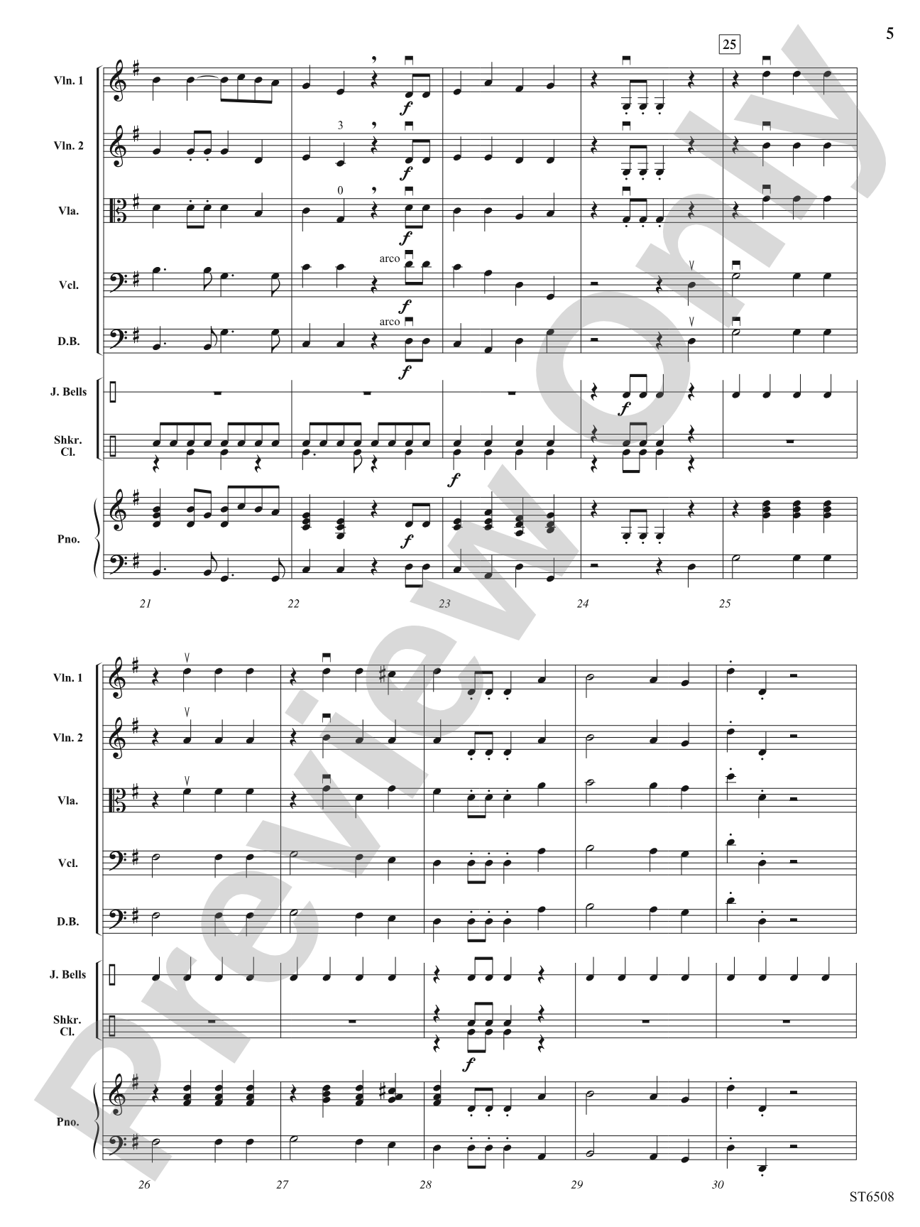 We Wish You a Cha-Cha Christmas: String Orchestra Conductor Score & Parts