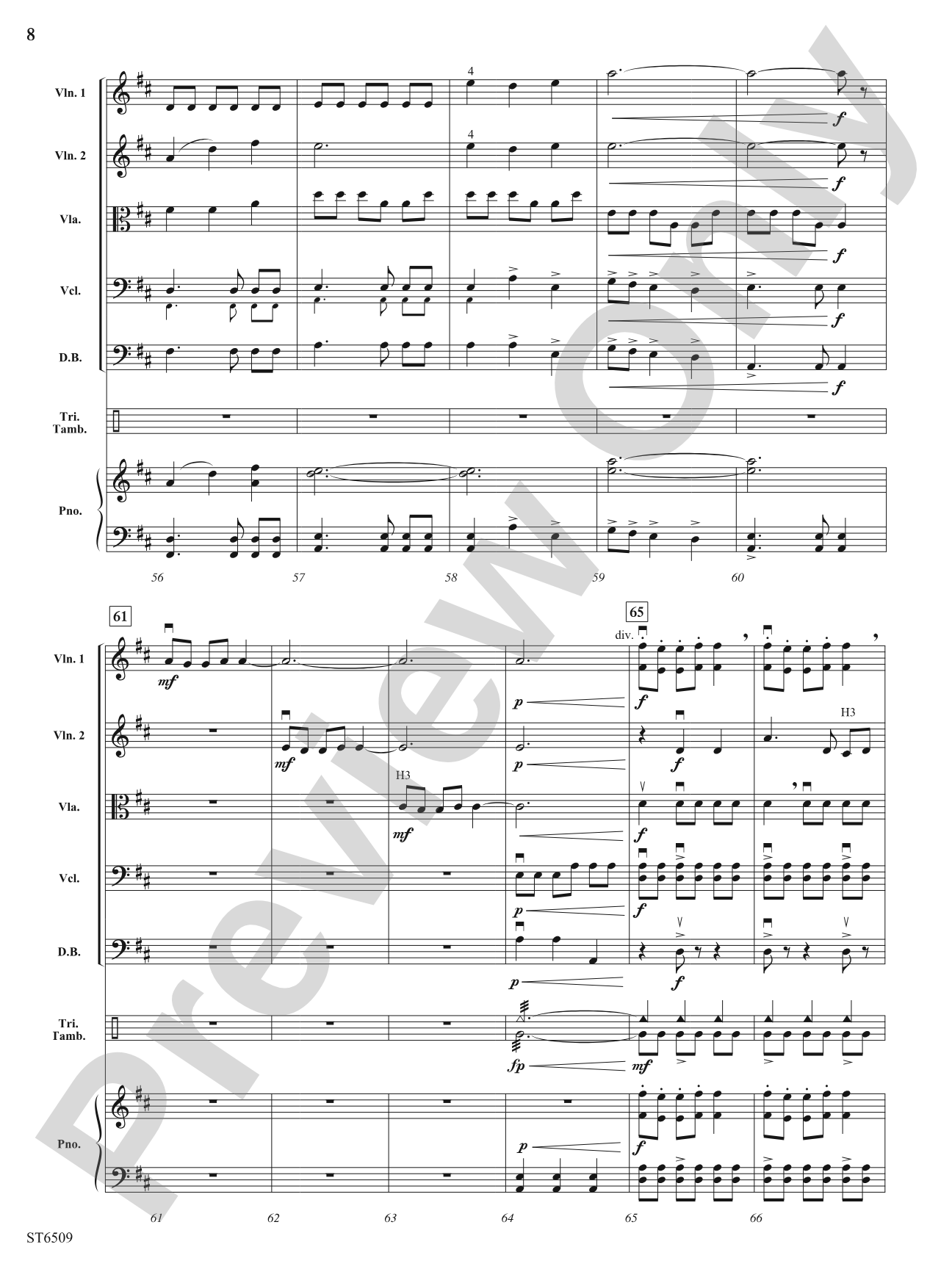 A Glimpse of Winter: String Orchestra Conductor Score & Parts