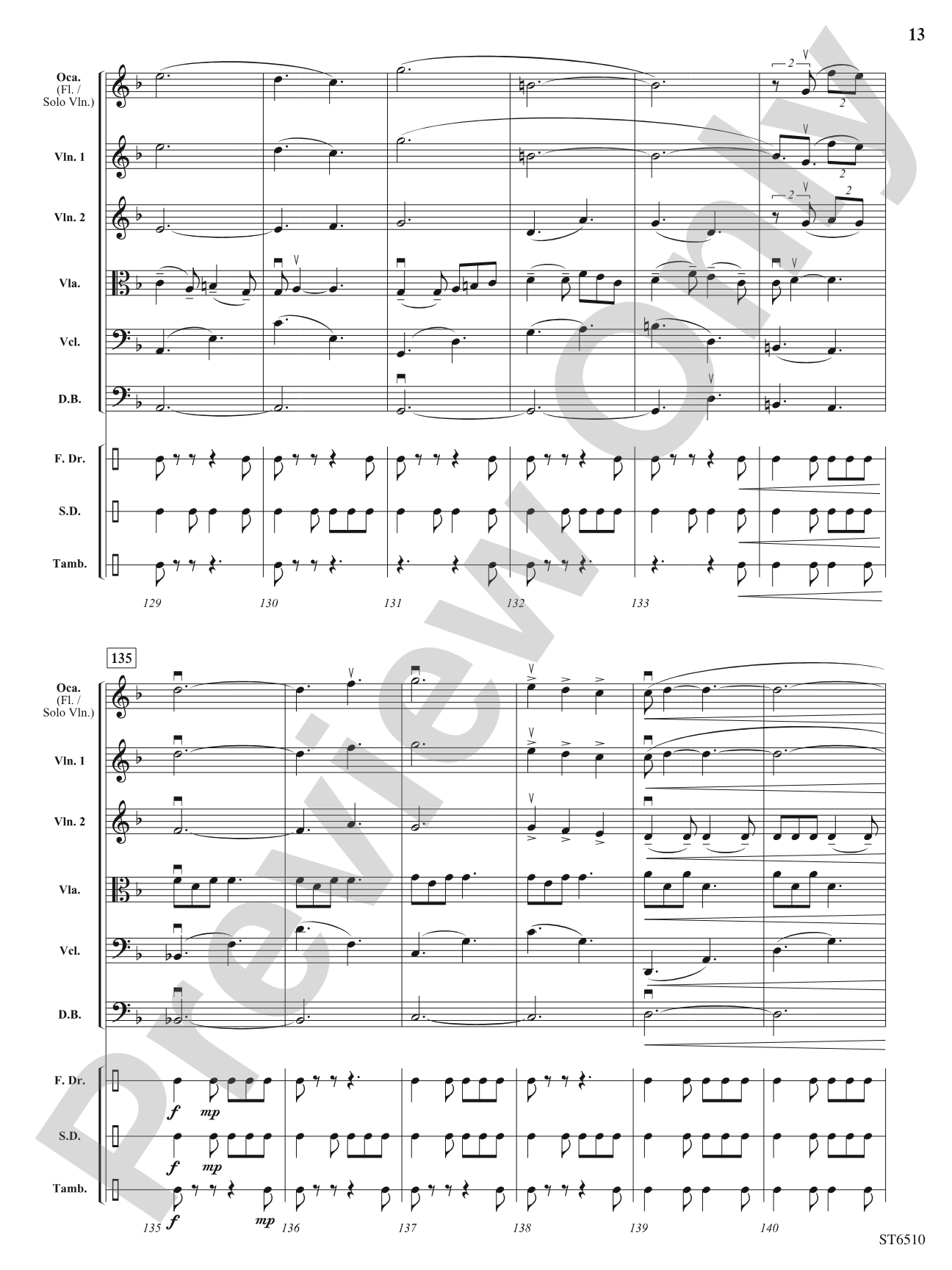 Beauty and Fire (The Quest Begins): String Orchestra Conductor Score & Parts
