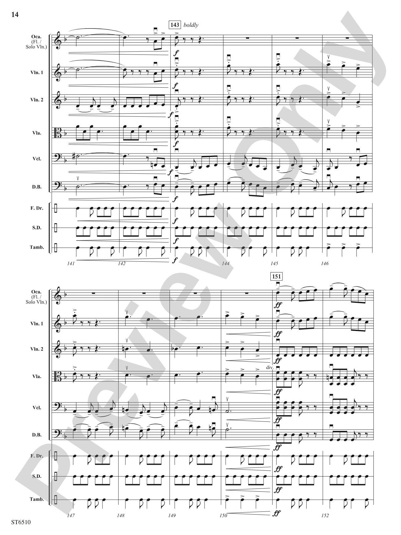 Beauty and Fire (The Quest Begins): String Orchestra Conductor Score & Parts
