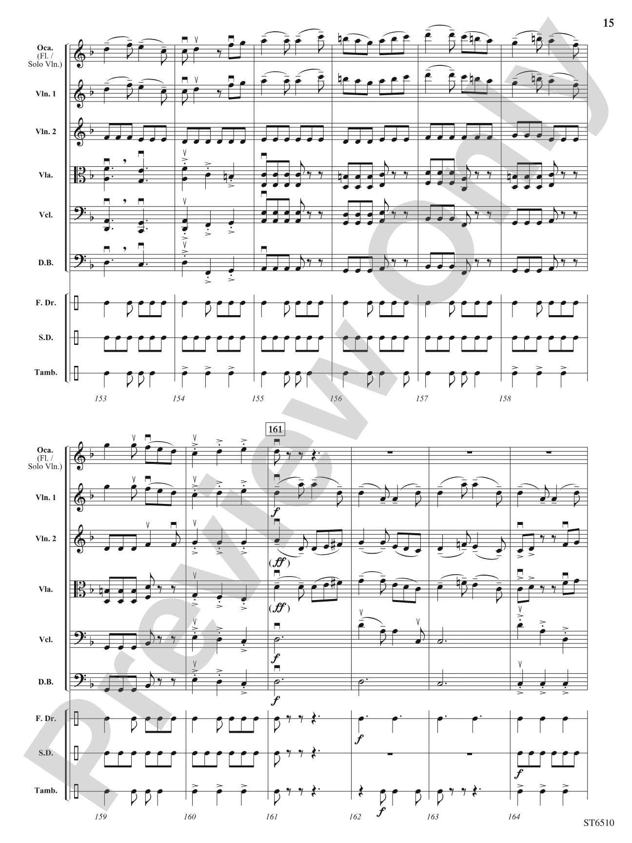 Beauty and Fire (The Quest Begins): String Orchestra Conductor Score & Parts