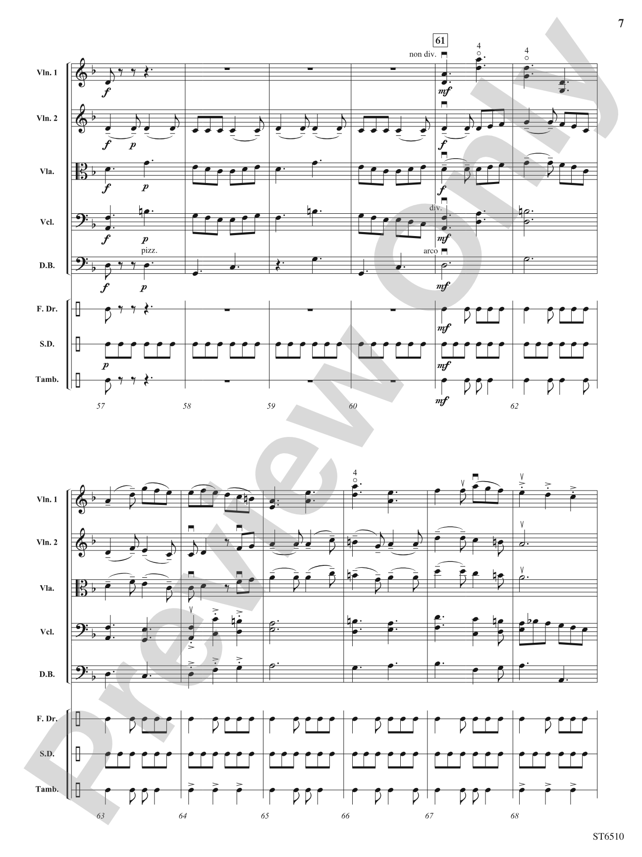 Beauty and Fire (The Quest Begins): String Orchestra Conductor Score & Parts