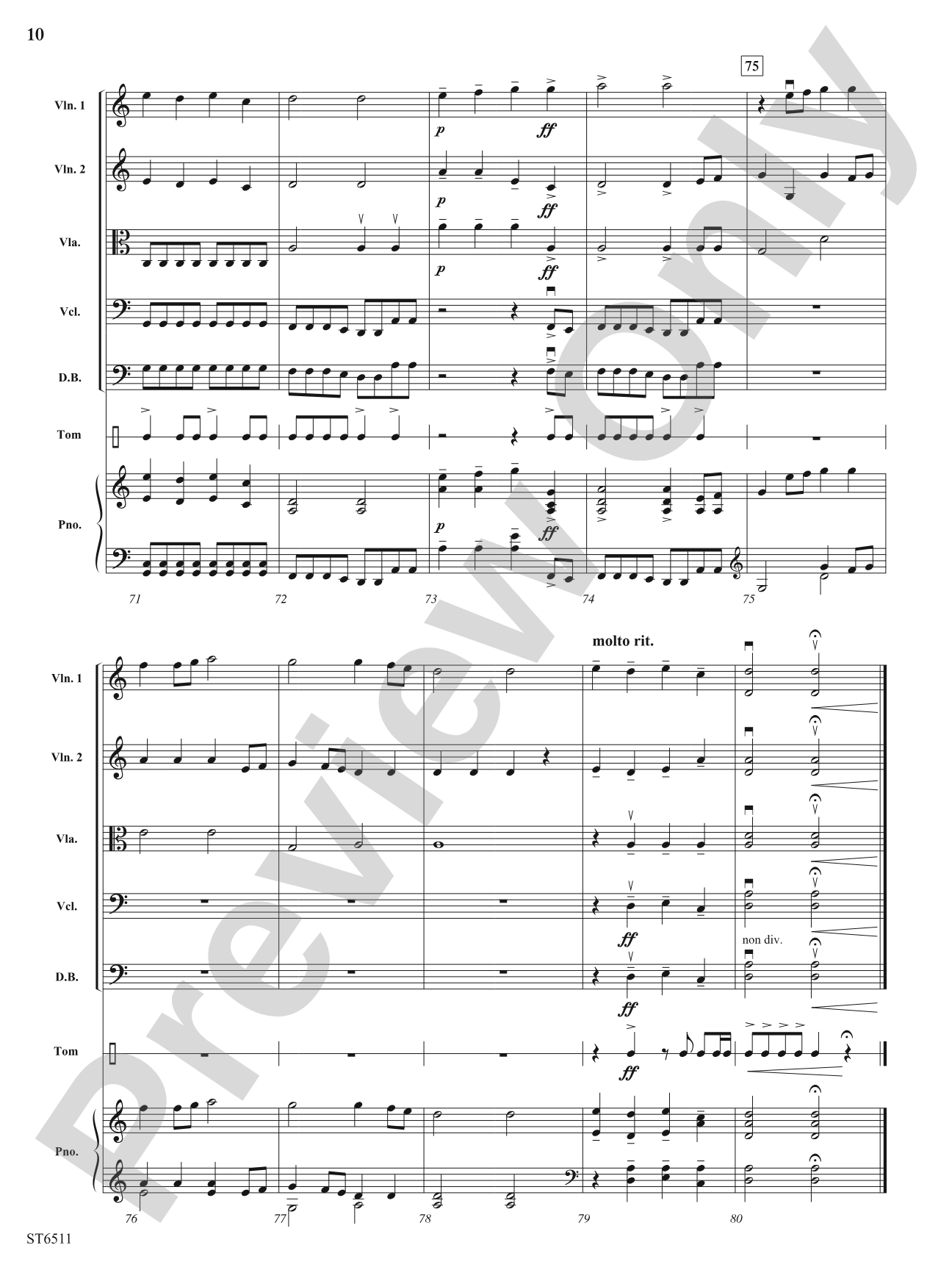 A Medieval Carol (Personet Hodie): String Orchestra Conductor Score & Parts