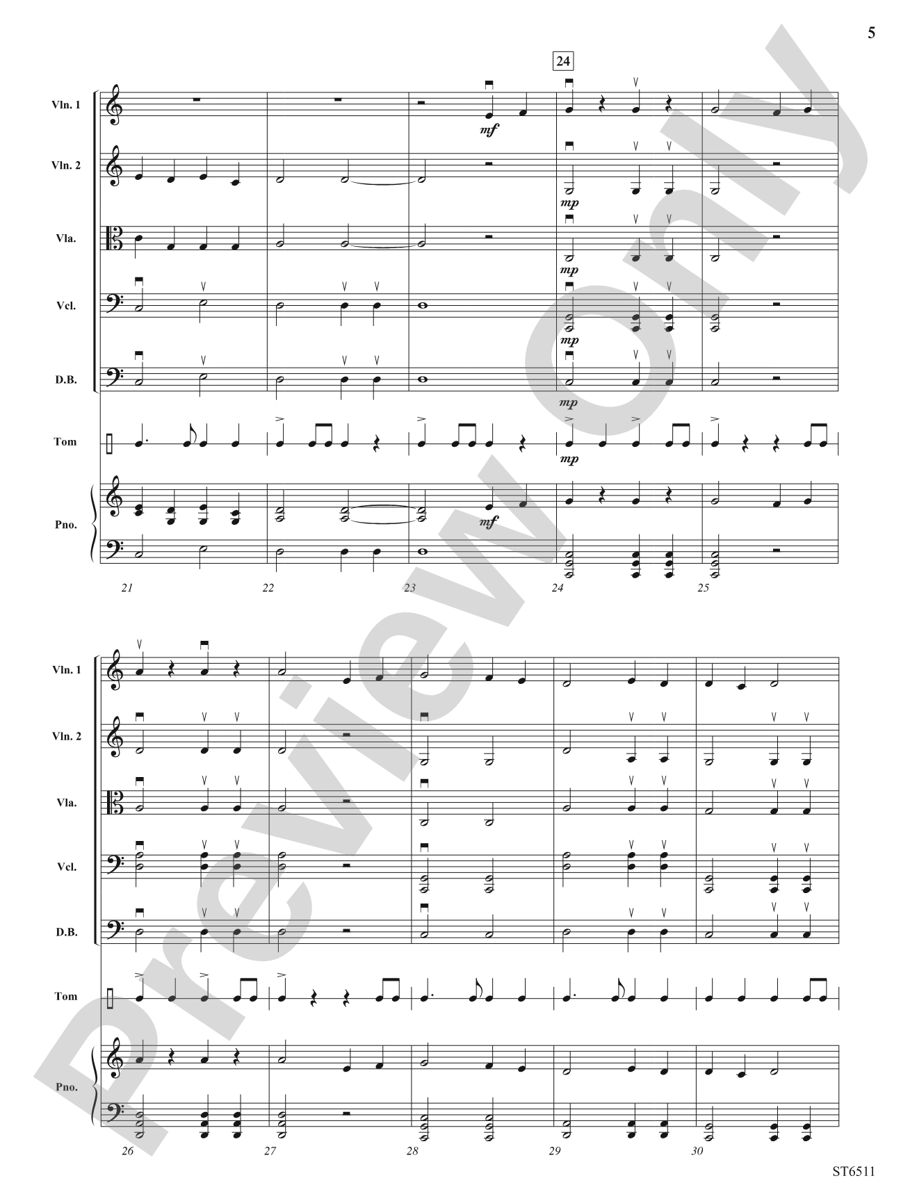 A Medieval Carol (Personet Hodie): String Orchestra Conductor Score & Parts