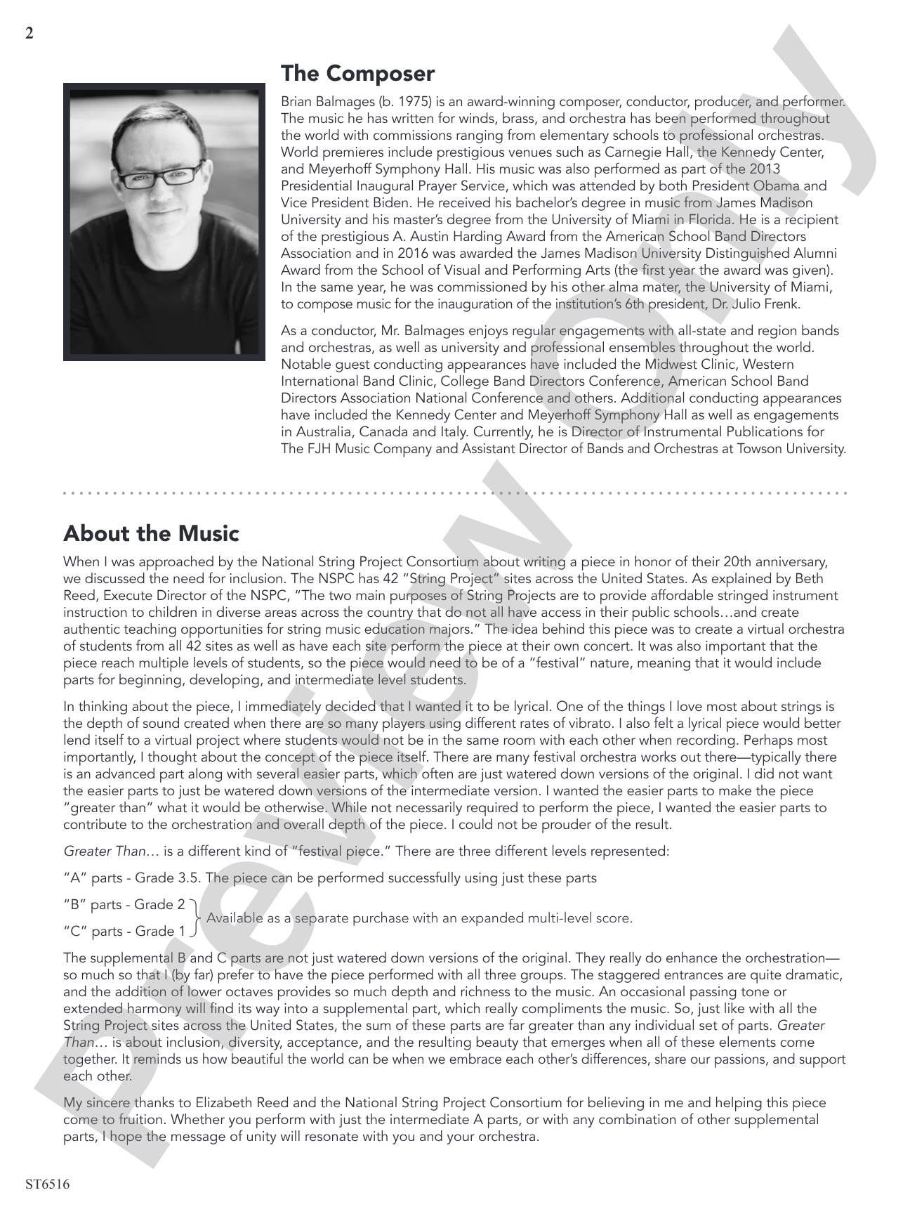 Greater Than...: String Orchestra Conductor Score & Parts