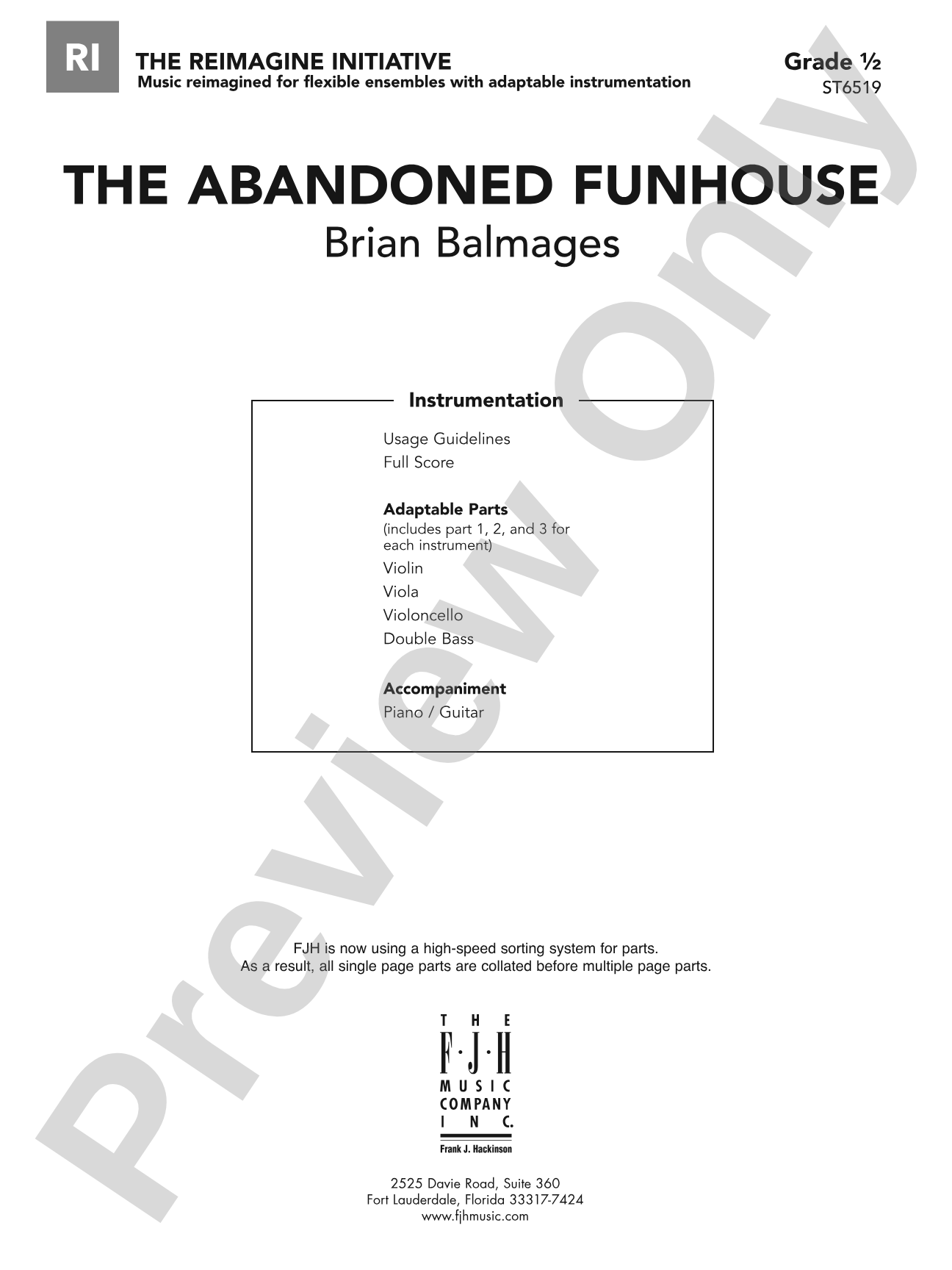 The Abandoned Funhouse: Flexible String Ensemble Score & Parts