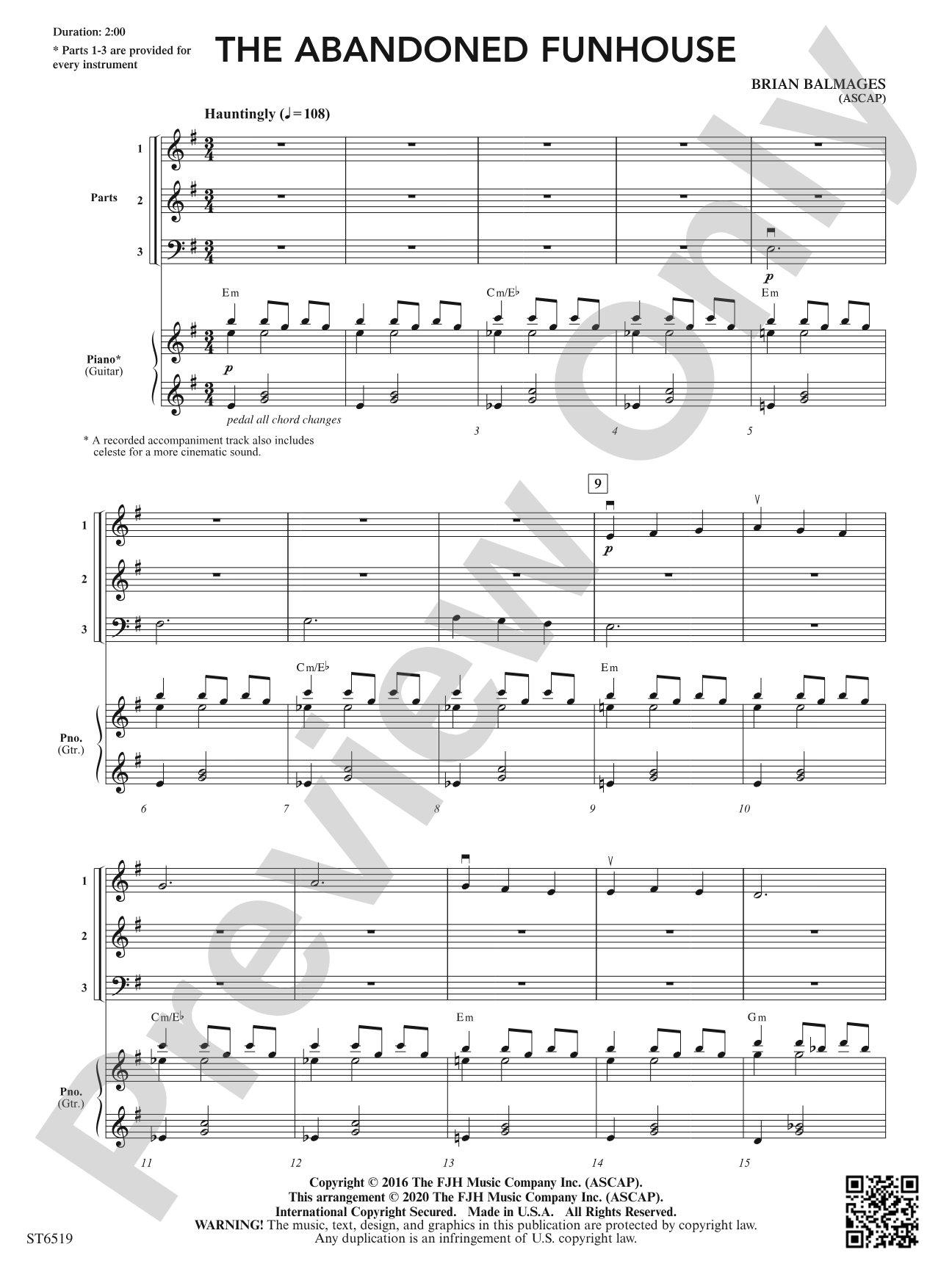 The Abandoned Funhouse: Flexible String Ensemble Score & Parts