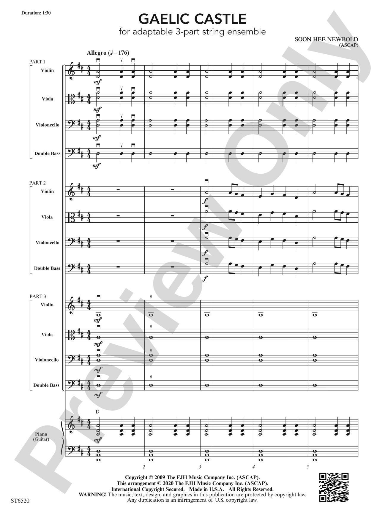 Gaelic Castle: Flexible String Ensemble Score & Parts