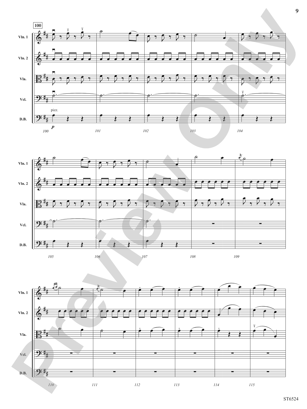 Allegro Presto (From Symphony No. 2): String Orchestra Conductor Score & Parts