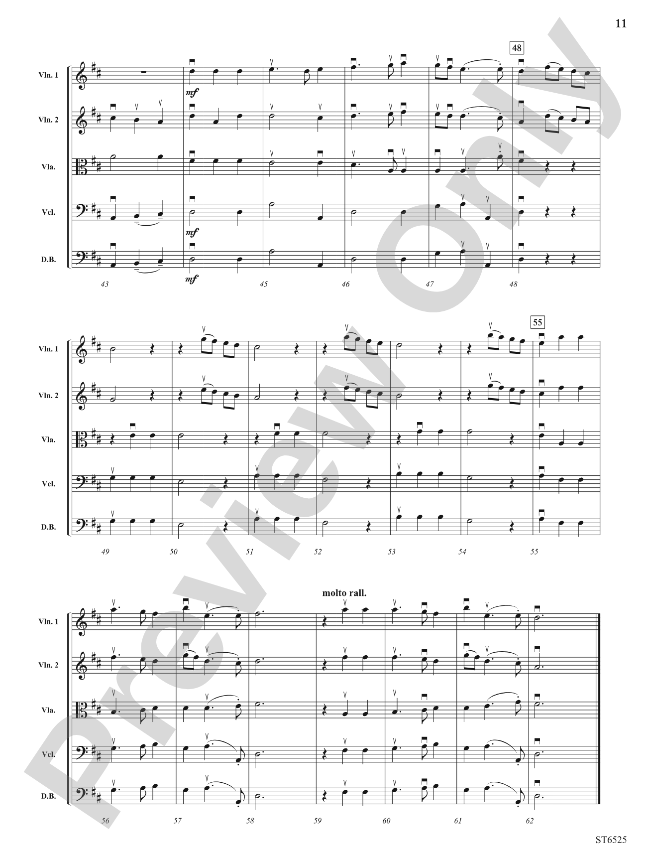 Suite in D Major (from Sonata a Quattro (WoO 4)): String Orchestra Conductor Score & Parts