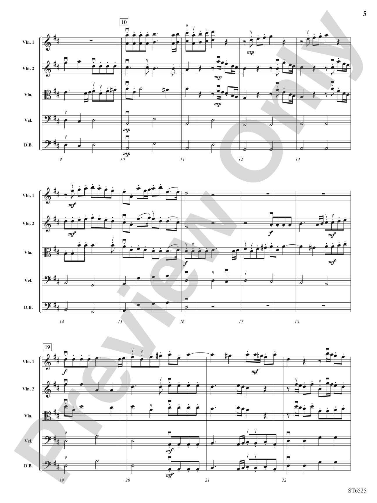 Suite in D Major (from Sonata a Quattro (WoO 4)): String Orchestra Conductor Score & Parts