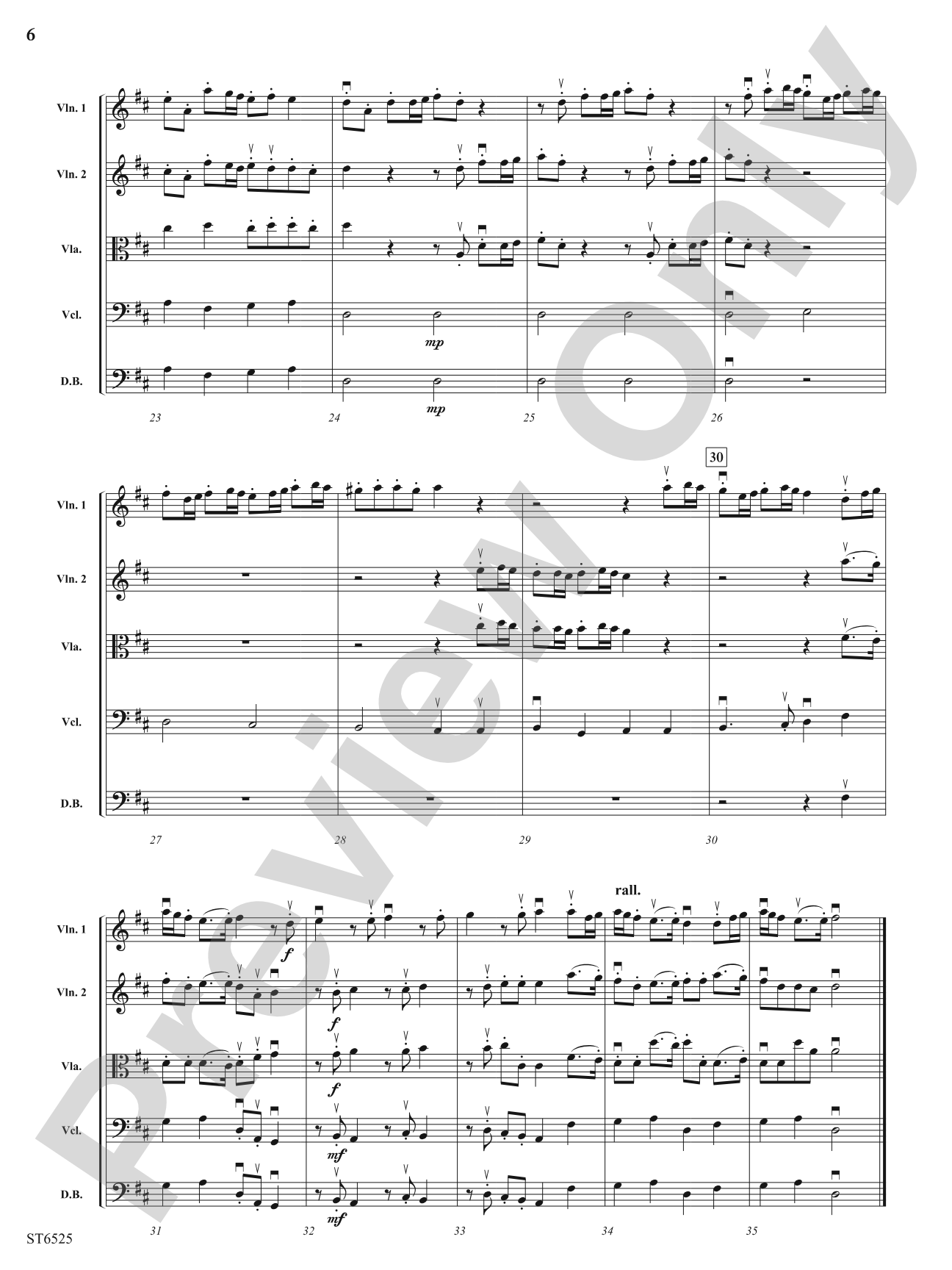 Suite in D Major (from Sonata a Quattro (WoO 4)): String Orchestra Conductor Score & Parts
