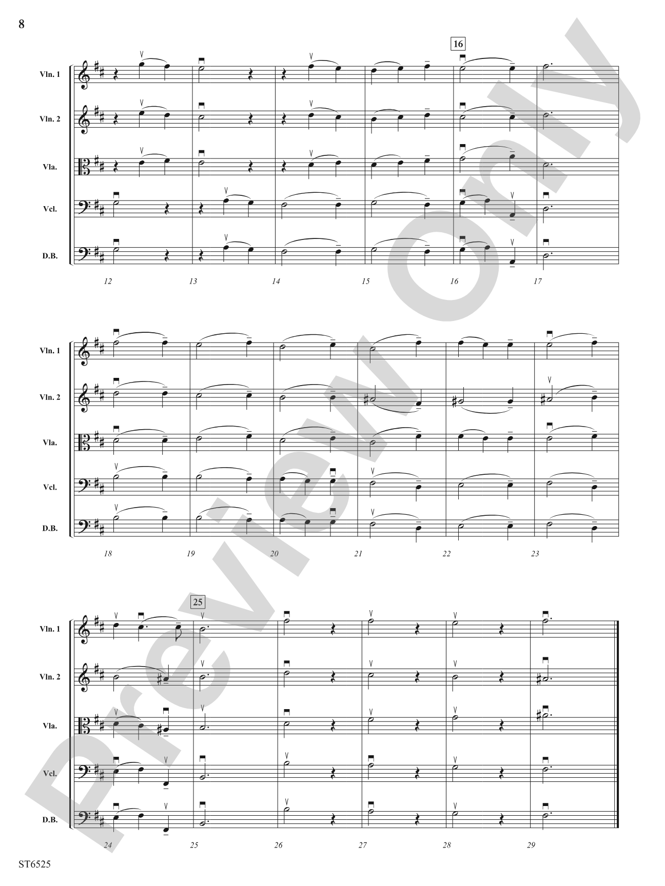 Suite in D Major (from Sonata a Quattro (WoO 4)): String Orchestra Conductor Score & Parts