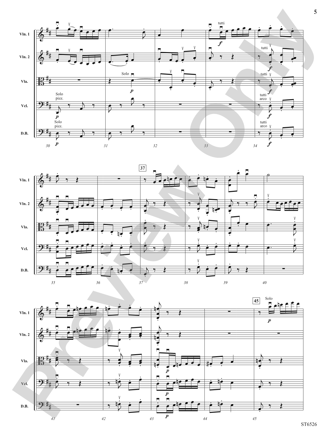 Passo Mezzo (from Ancient Airs and Dances, Suite No. 1): String Orchestra Conductor Score & Parts