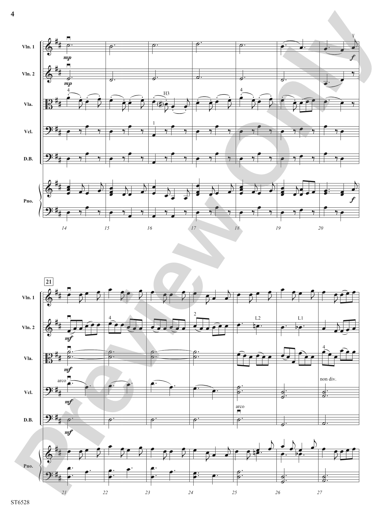 Christmas Day, Christmas Night (I Saw Three Ships - Sussex Carol): String Orchestra Conductor Score & Parts