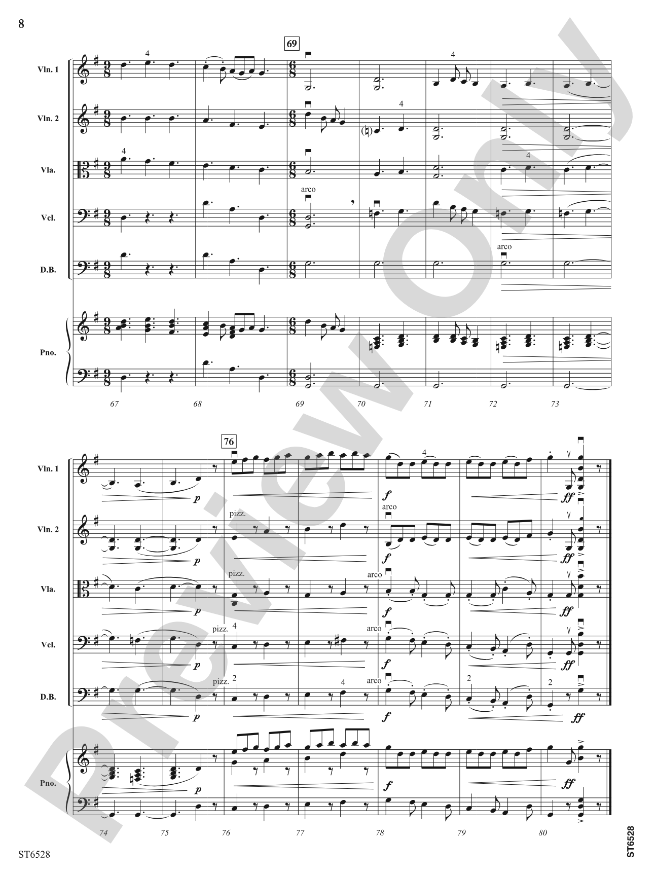 Christmas Day, Christmas Night (I Saw Three Ships - Sussex Carol): String Orchestra Conductor Score & Parts