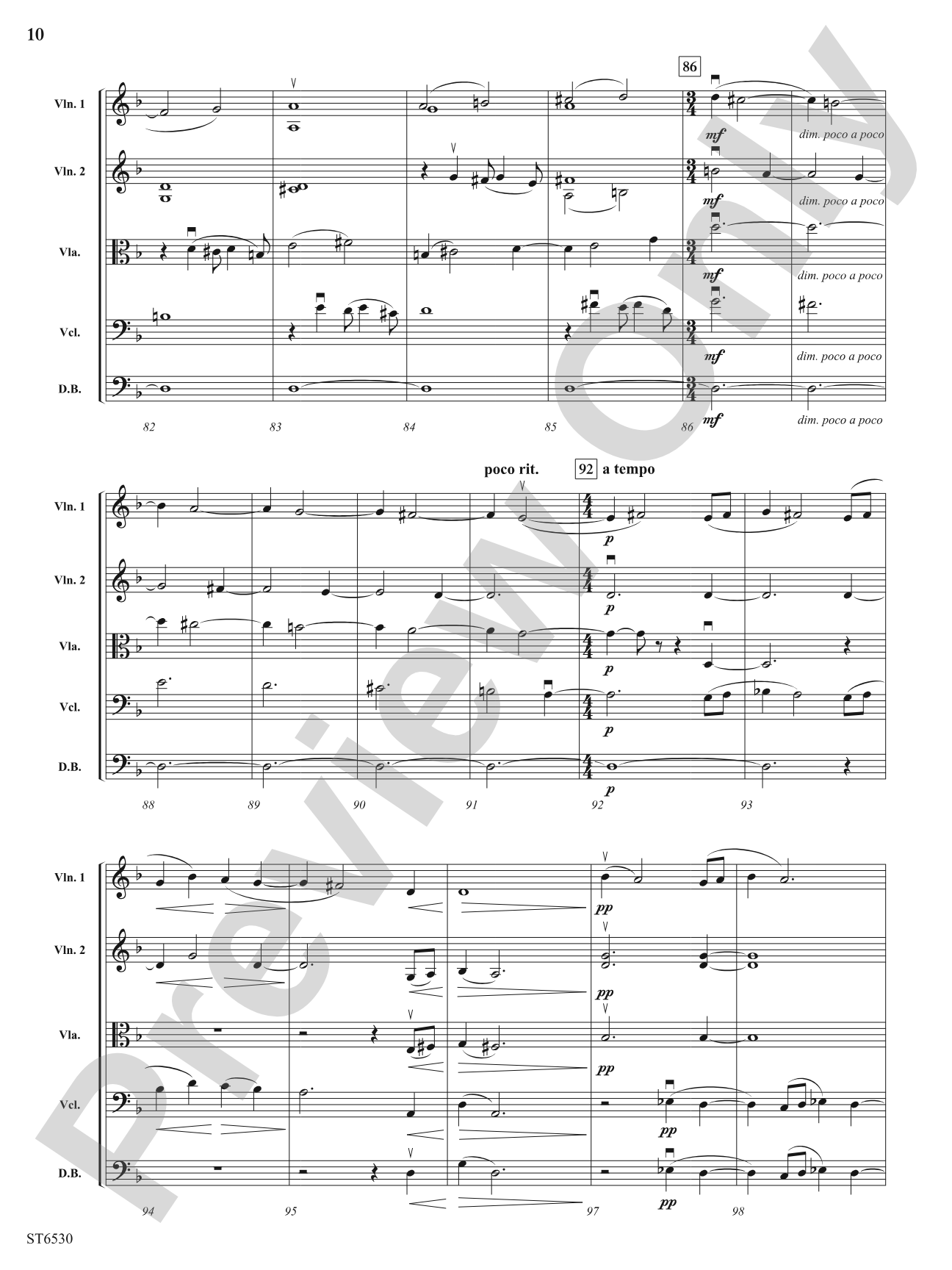 Oliverian Fantasy (on a theme by Oliver Bartel): String Orchestra Conductor Score & Parts