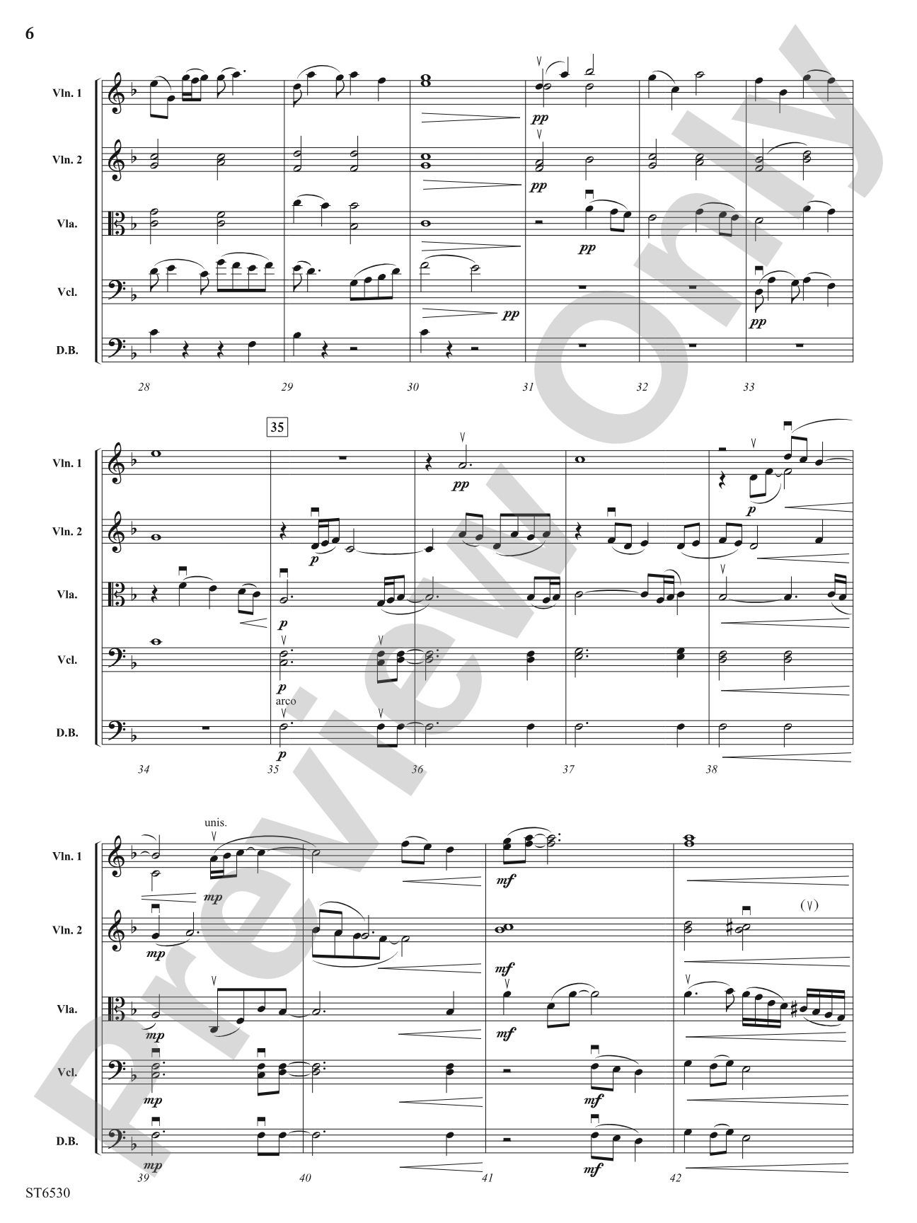 Oliverian Fantasy (on a theme by Oliver Bartel): String Orchestra Conductor Score & Parts