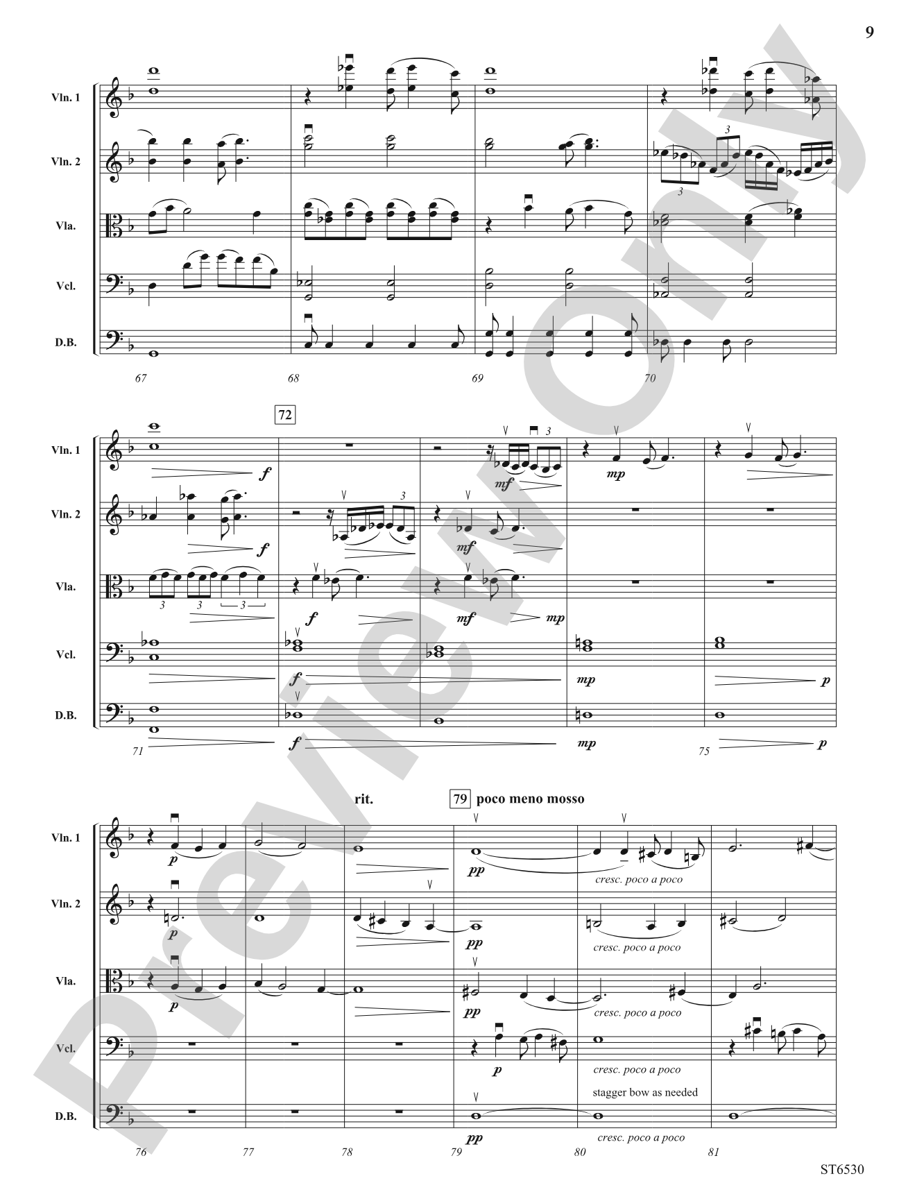 Oliverian Fantasy (on a theme by Oliver Bartel): String Orchestra Conductor Score & Parts