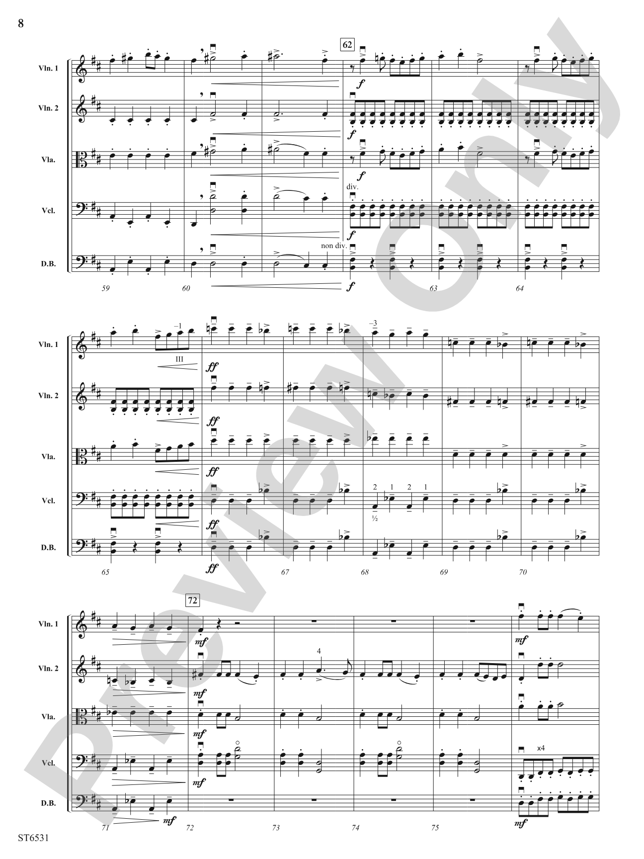 Night on Bald Mountain: String Orchestra Conductor Score & Parts