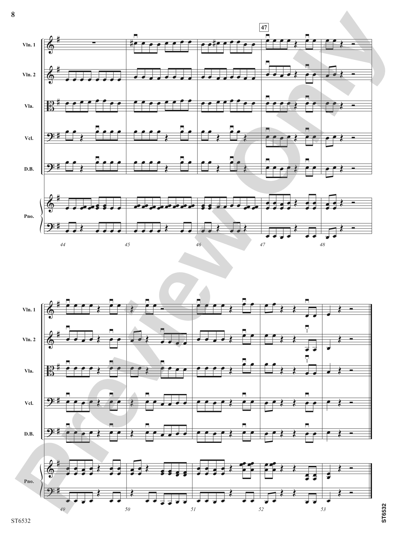Never Let Up: String Orchestra Conductor Score & Parts