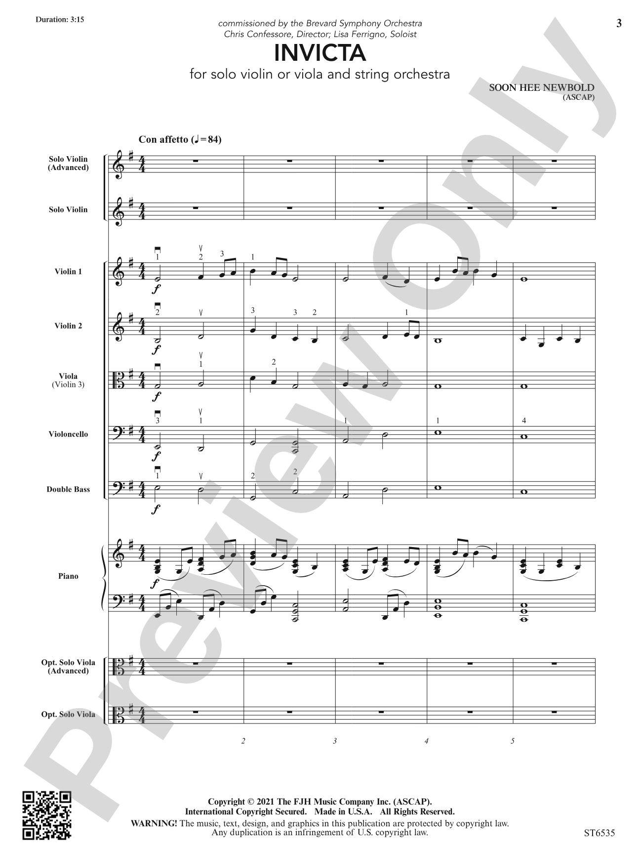 Invicta: String Orchestra Conductor Score & Parts