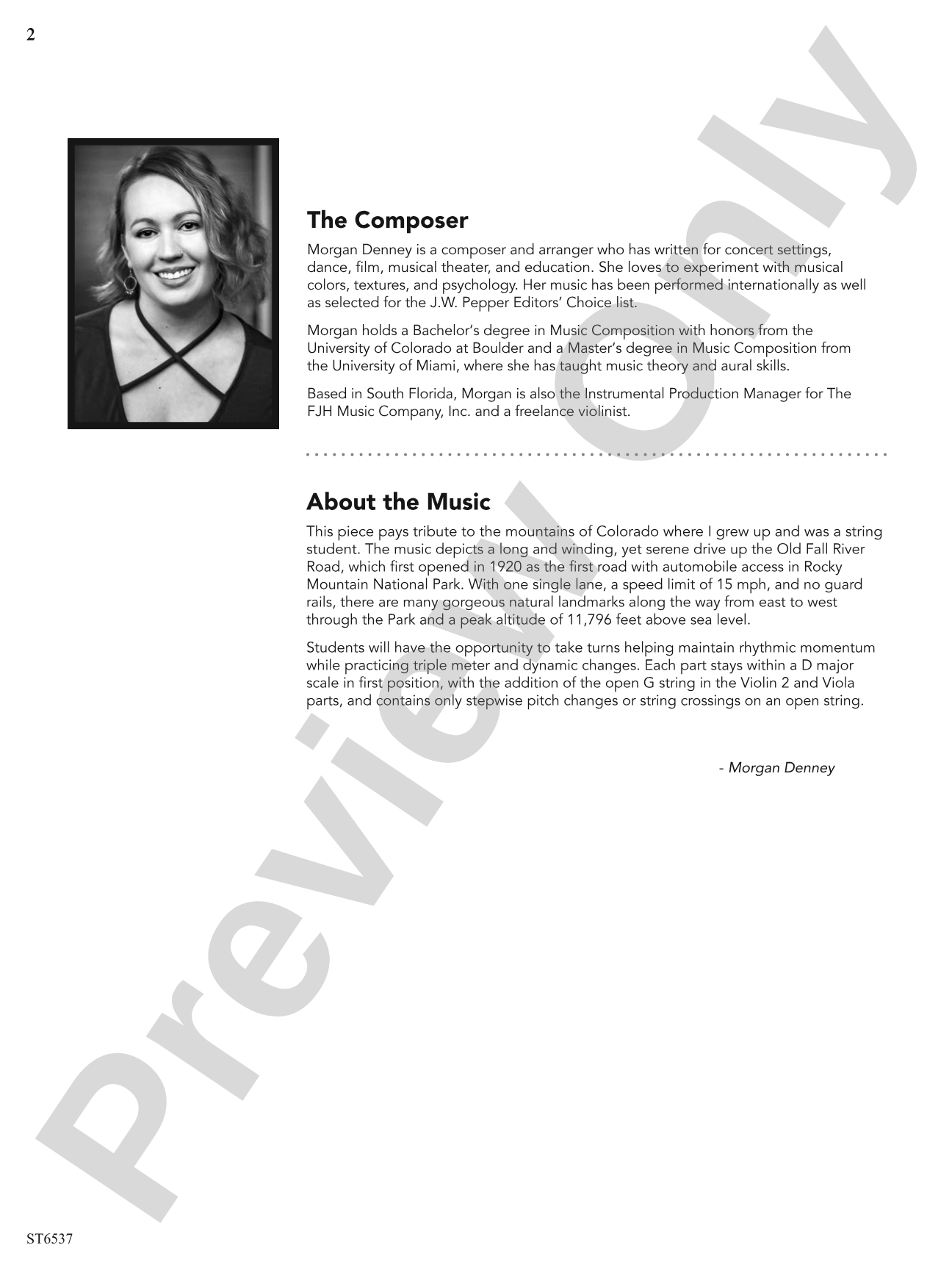 Fall River Road: String Orchestra Conductor Score & Parts