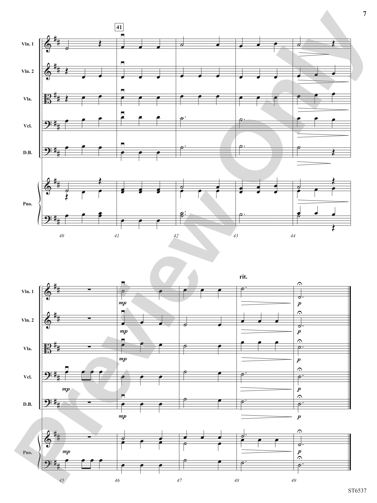Fall River Road: String Orchestra Conductor Score & Parts