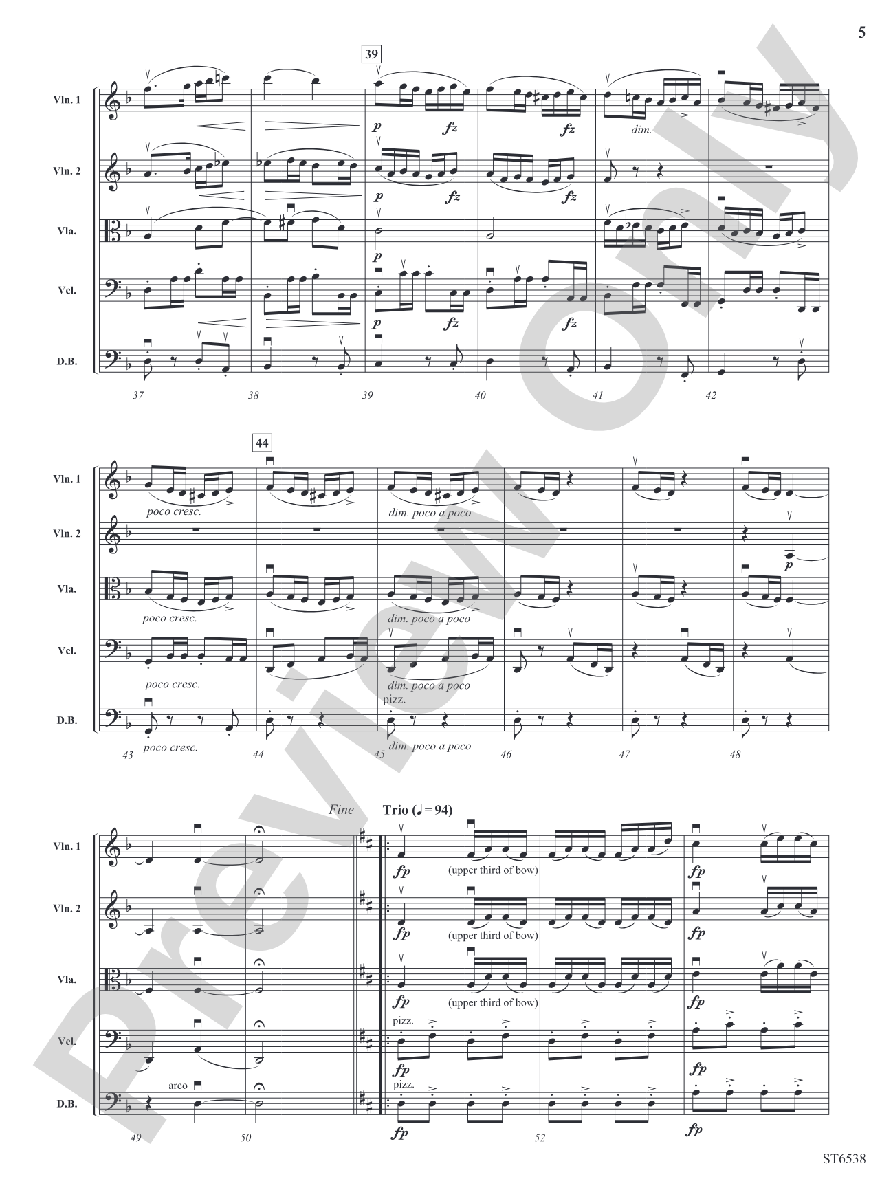 Polka from Czech Suite: String Orchestra Conductor Score & Parts