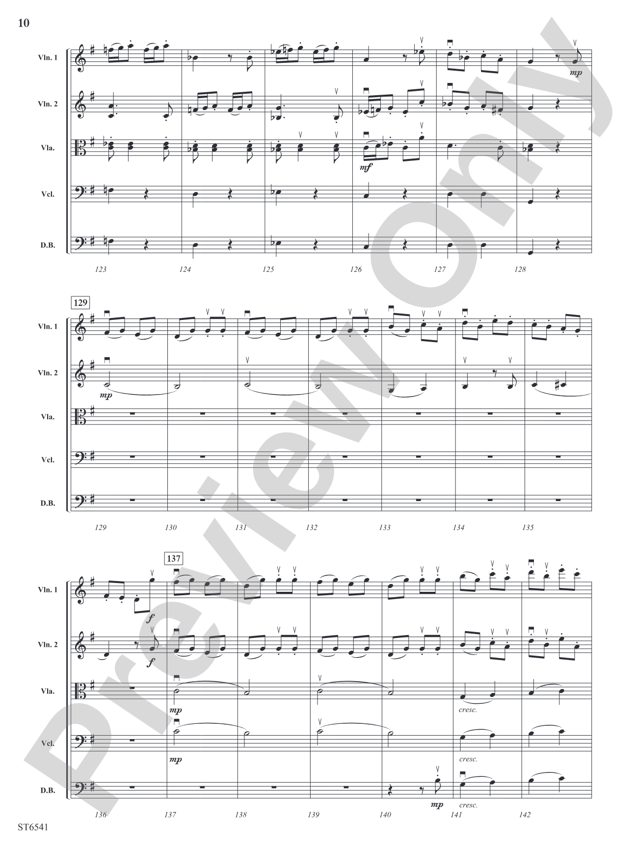 Andante and Allegro (From <i>Symphony No. 10</i>): String Orchestra Conductor Score & Parts