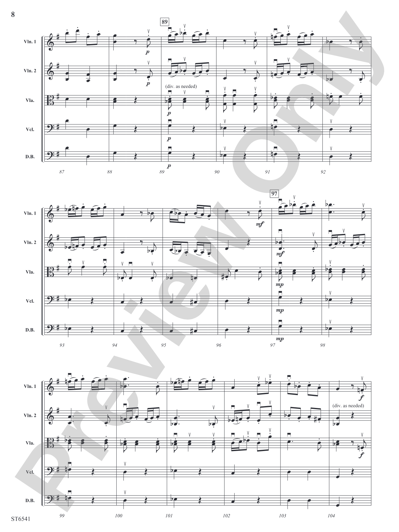 Andante and Allegro (From <i>Symphony No. 10</i>): String Orchestra Conductor Score & Parts